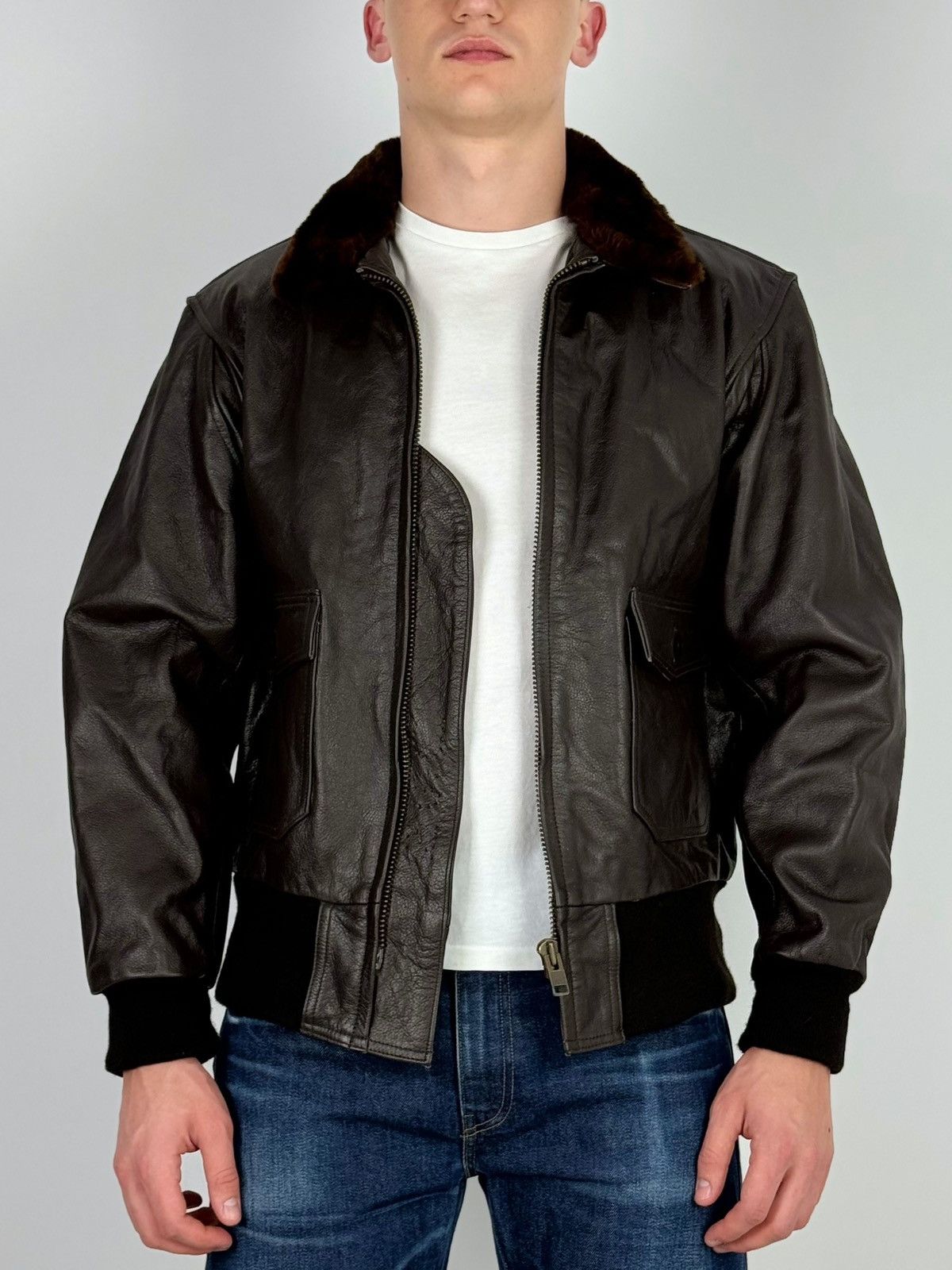 Vintage G.T.H Leathers G1 USN Flight Jacket