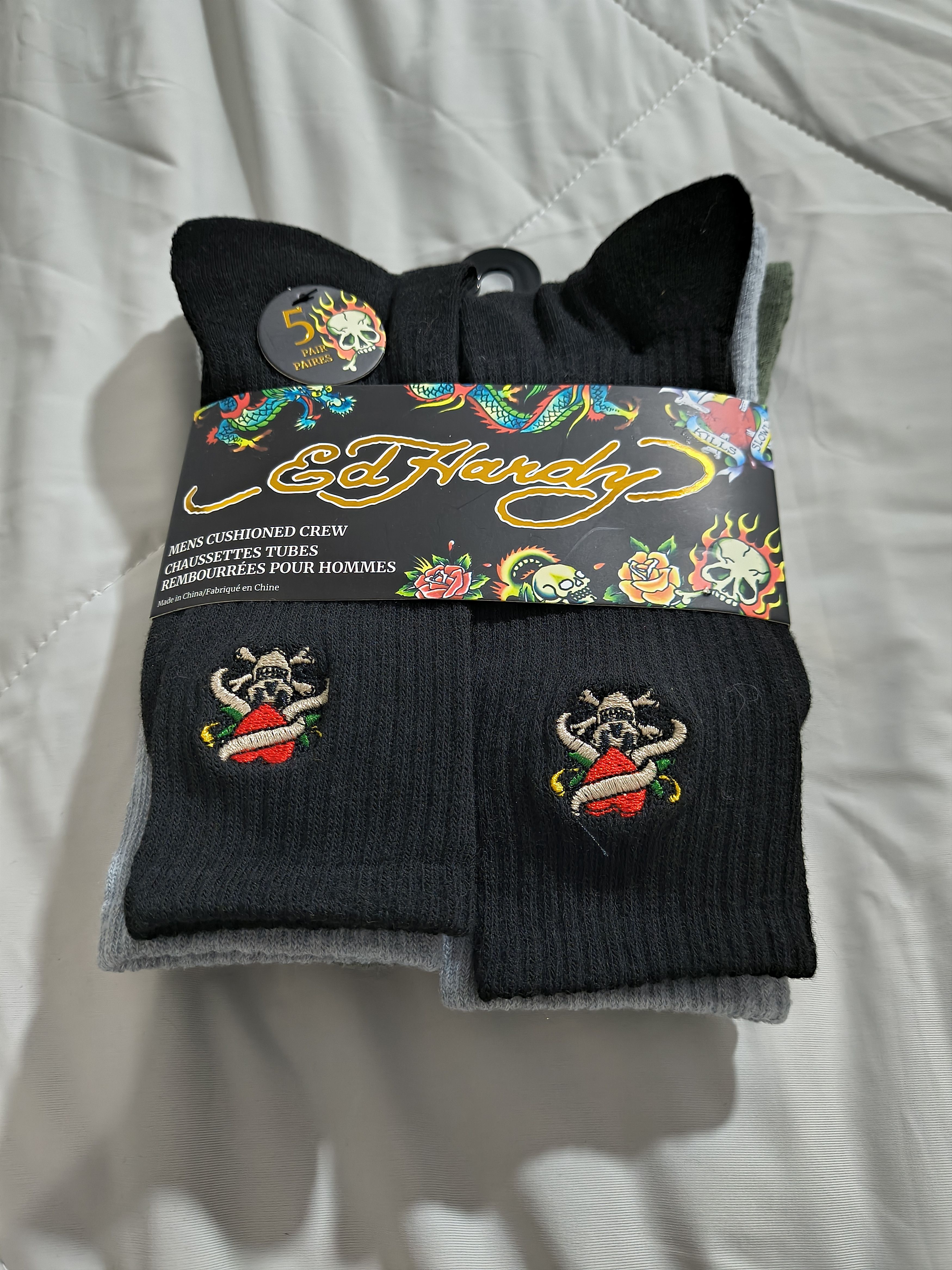 Ed Hardy Ed hardy cushioned crew socks Size ONE SIZE - 1 Thumbnail