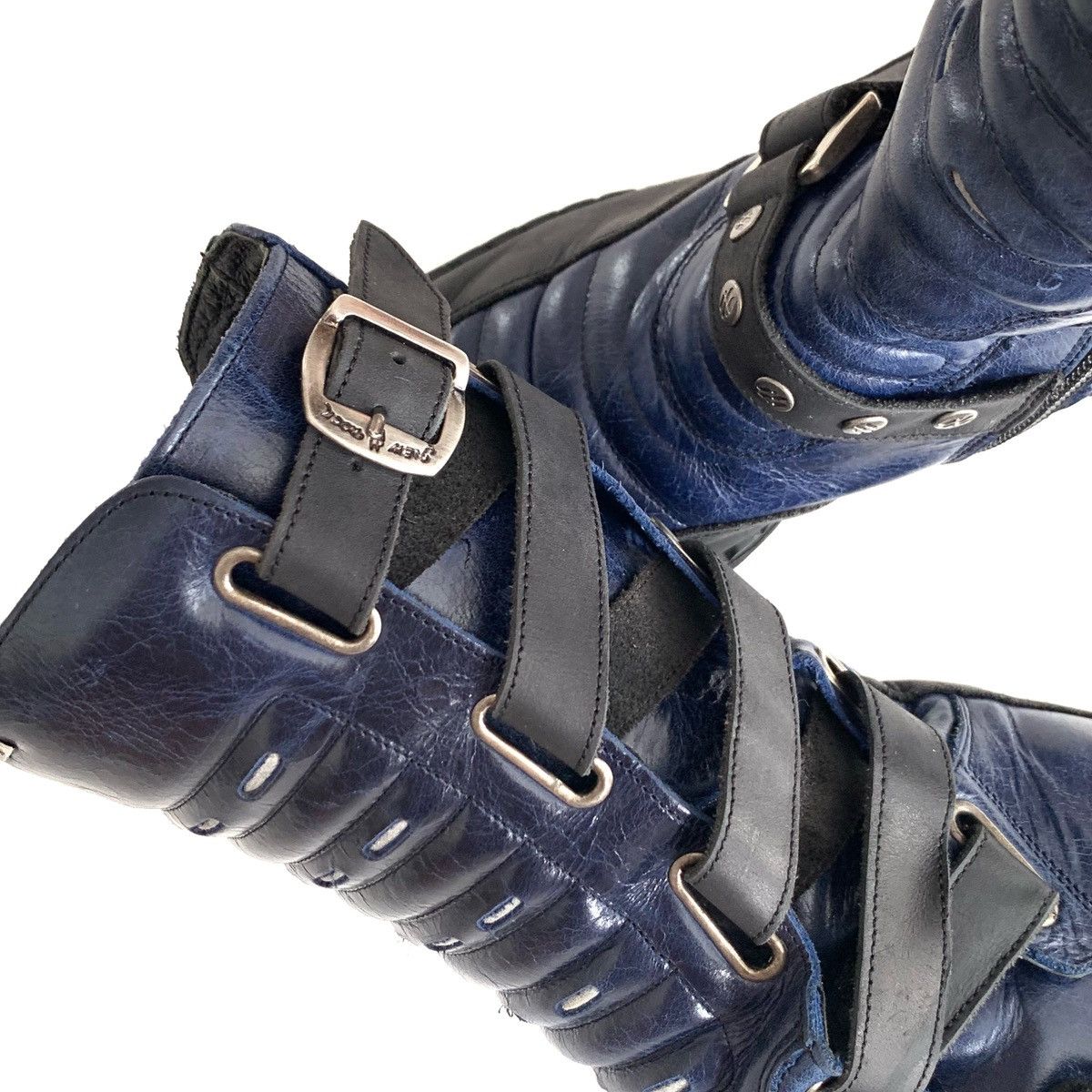 New Rock New Rock Blue Boots Vintage Size US 7 / IT 37 - 8 Thumbnail