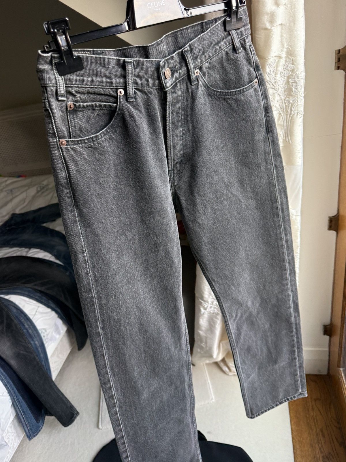 Celine $1.3k FW24 Celine Wesley grey jeans straight loose leg Hedi Size US 29 - 16 Thumbnail