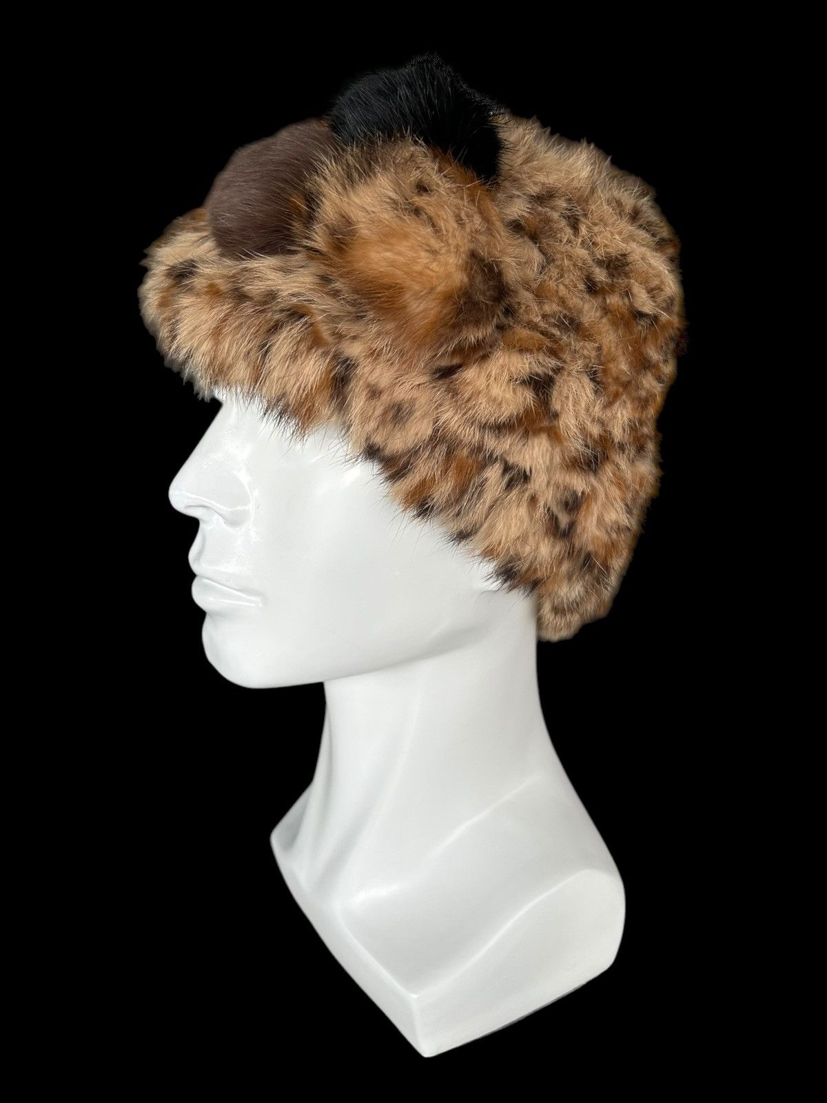 Japanese Brand × Kapital × Vintage Leopard Japanese Style Fur Beanie Hats 🎌☠️ Size ONE SIZE - 2 Thumbnail