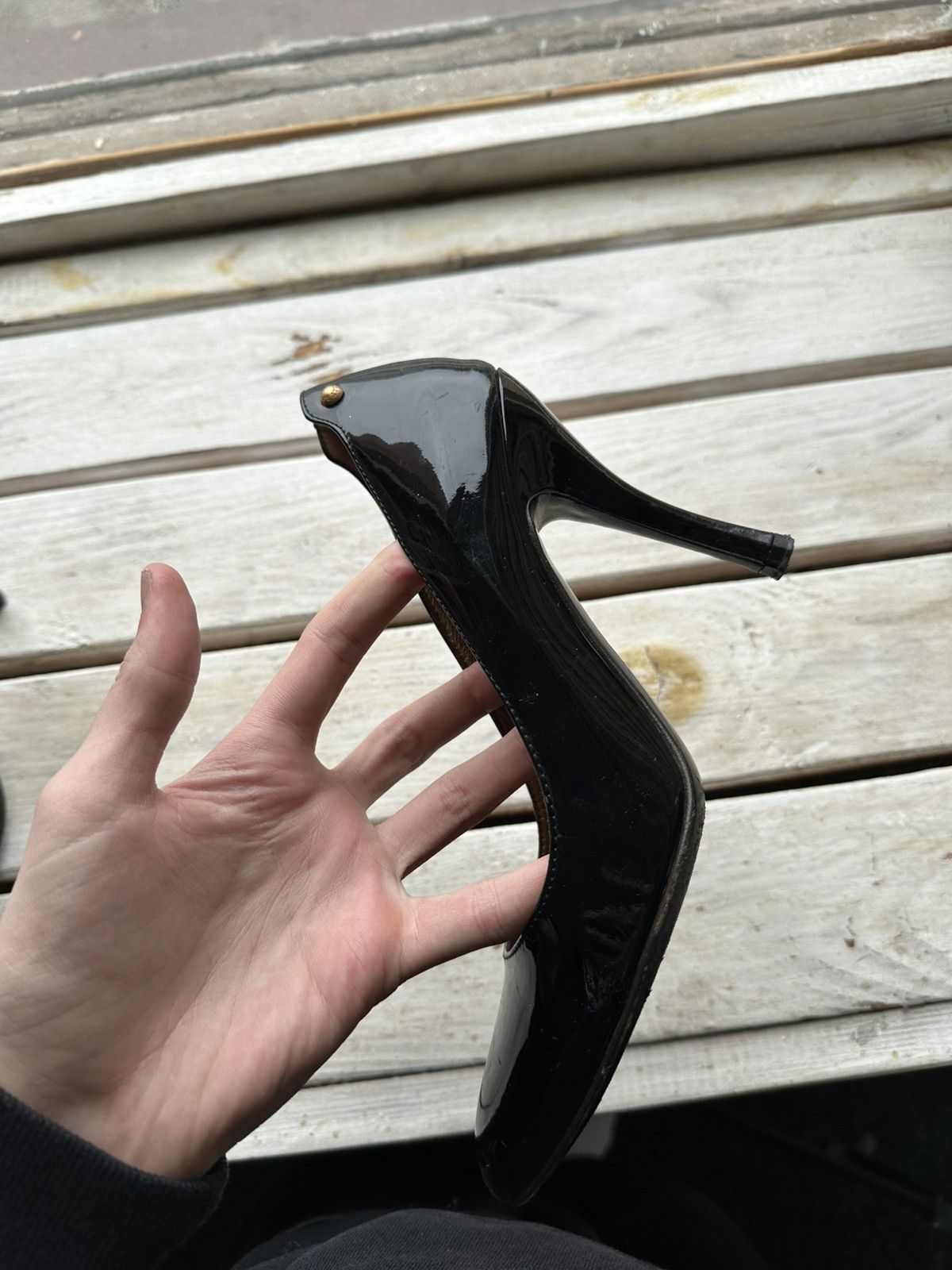 Bally LUXURY 🚨 BALLY VNTG HEELS WOMEN BLACK GOLD LUXURY RARE Size US 8 / IT 38 - 14 Thumbnail