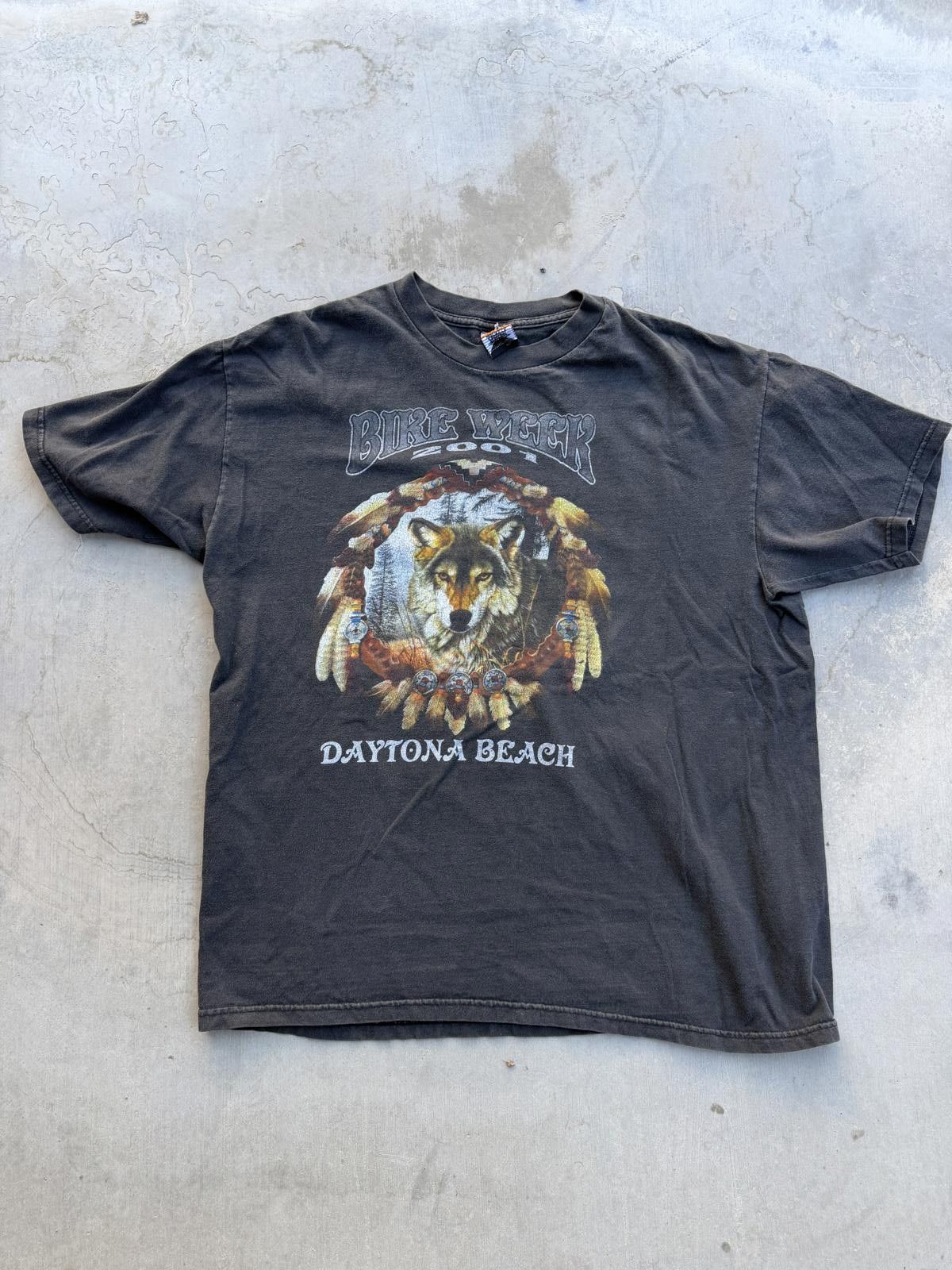 Daytona Vintage 2001 Daytona Beach Bike Week Wolf Tee Shirt XL Size US XL / EU 56 / 4 - 1 Thumbnail