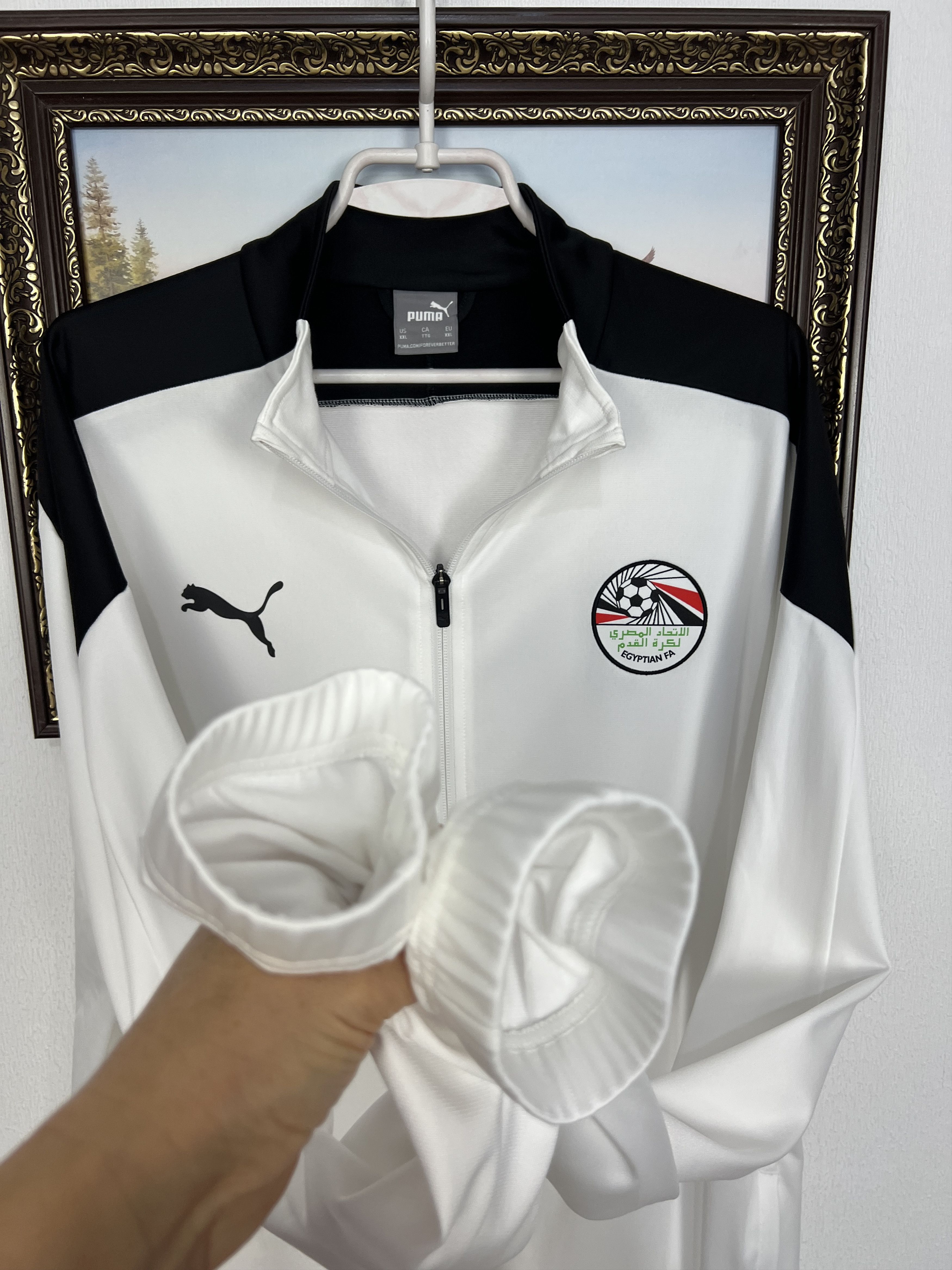 Puma Egypt Football National Team Jacket Soccer Track Top Zip Size US XXL / EU 58 / 5 - 6 Thumbnail