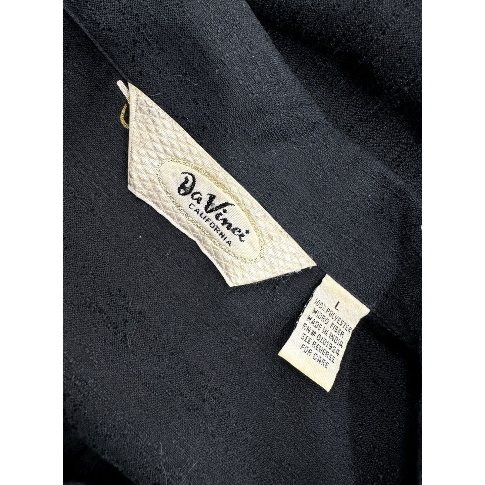 ALOHAS DaVinci California L Shirt Short Sleeve Button-Up Embroidered Black Vintage Aloha 90s B Mens Size US L / EU 52-54 / 3 - 4 Thumbnail