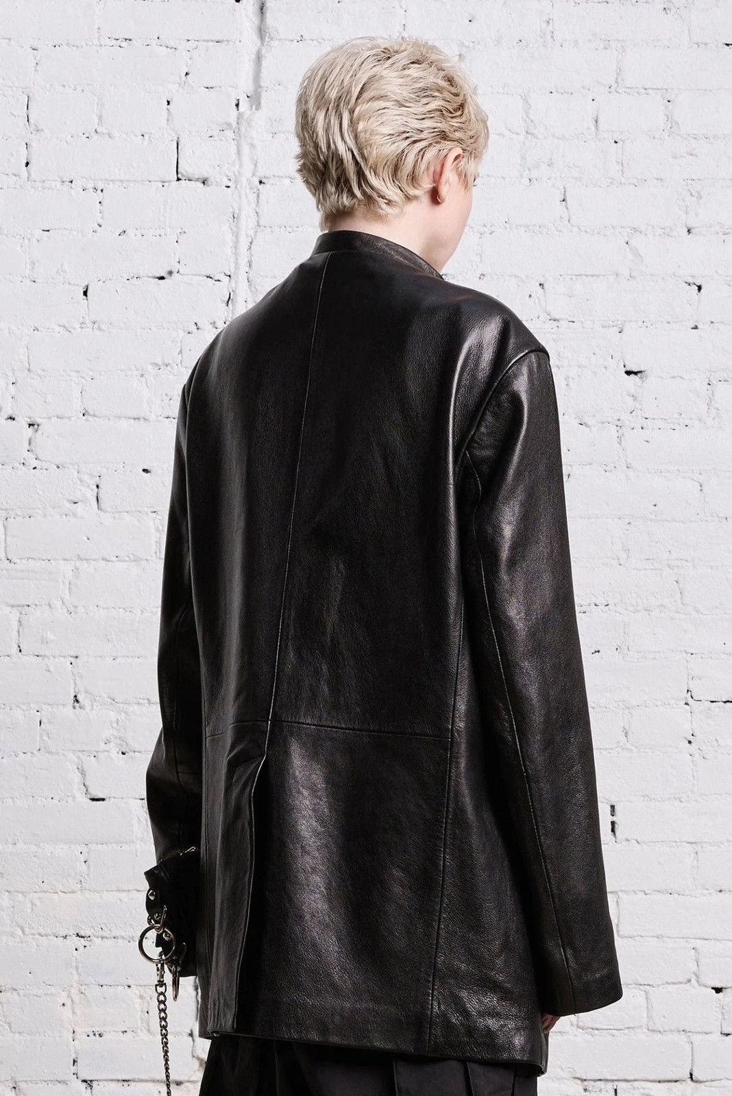 R13 Belt Collar Leather Jacket Small Size S / US 4 / IT 40 - 3 Thumbnail