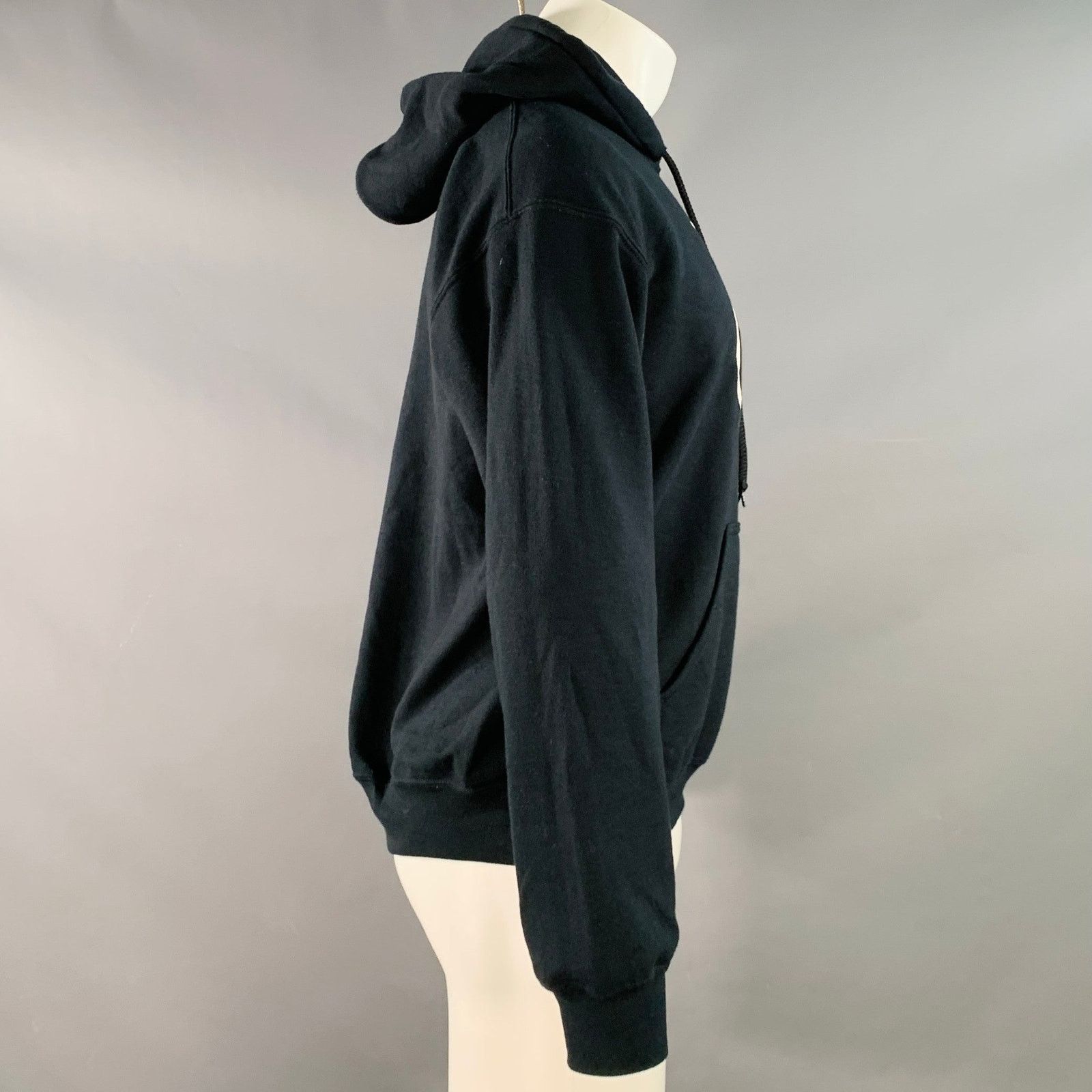 Opening Ceremony M Black White Print Cotton Blend Hooded Sweatshirt Size US M / EU 48-50 / 2 - 3 Thumbnail