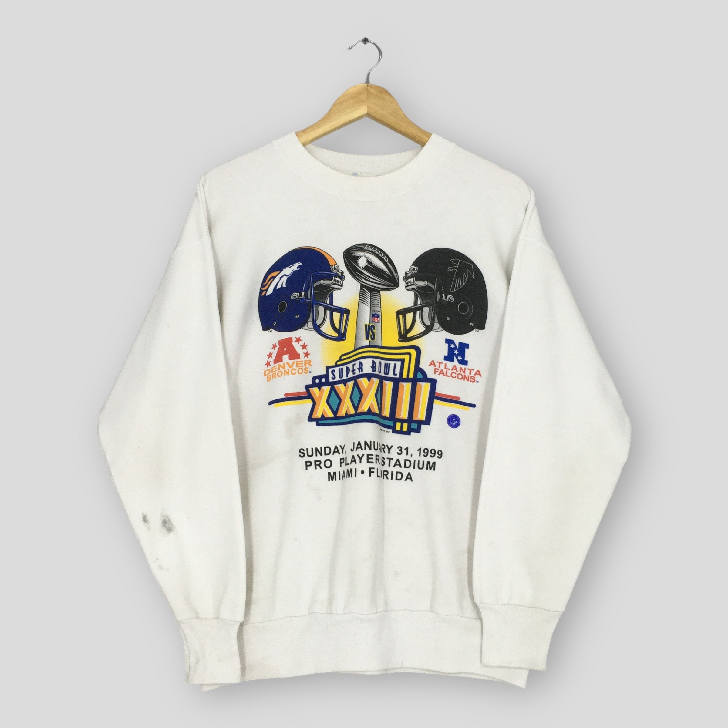 NFL × Vintage VINTAGE SUPERBOWL XXXII BRONCOS vs FALCONS SWEATSHIRT Size US M / EU 48-50 / 2 - 1 Thumbnail