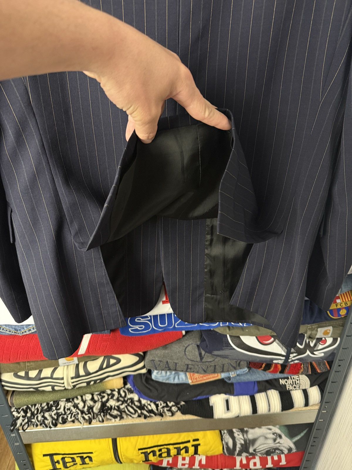 Dolce & Gabbana Dolce & Gabbana Luxury Suit Striped Size 48R - 10 Thumbnail