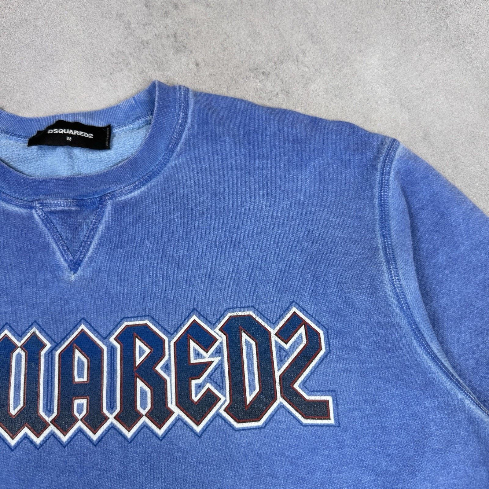 Dsquared2 Dsquared2 Men Big Logo Sweatshirt Men M Blue Garment Dyed Size US M / EU 48-50 / 2 - 4 Thumbnail