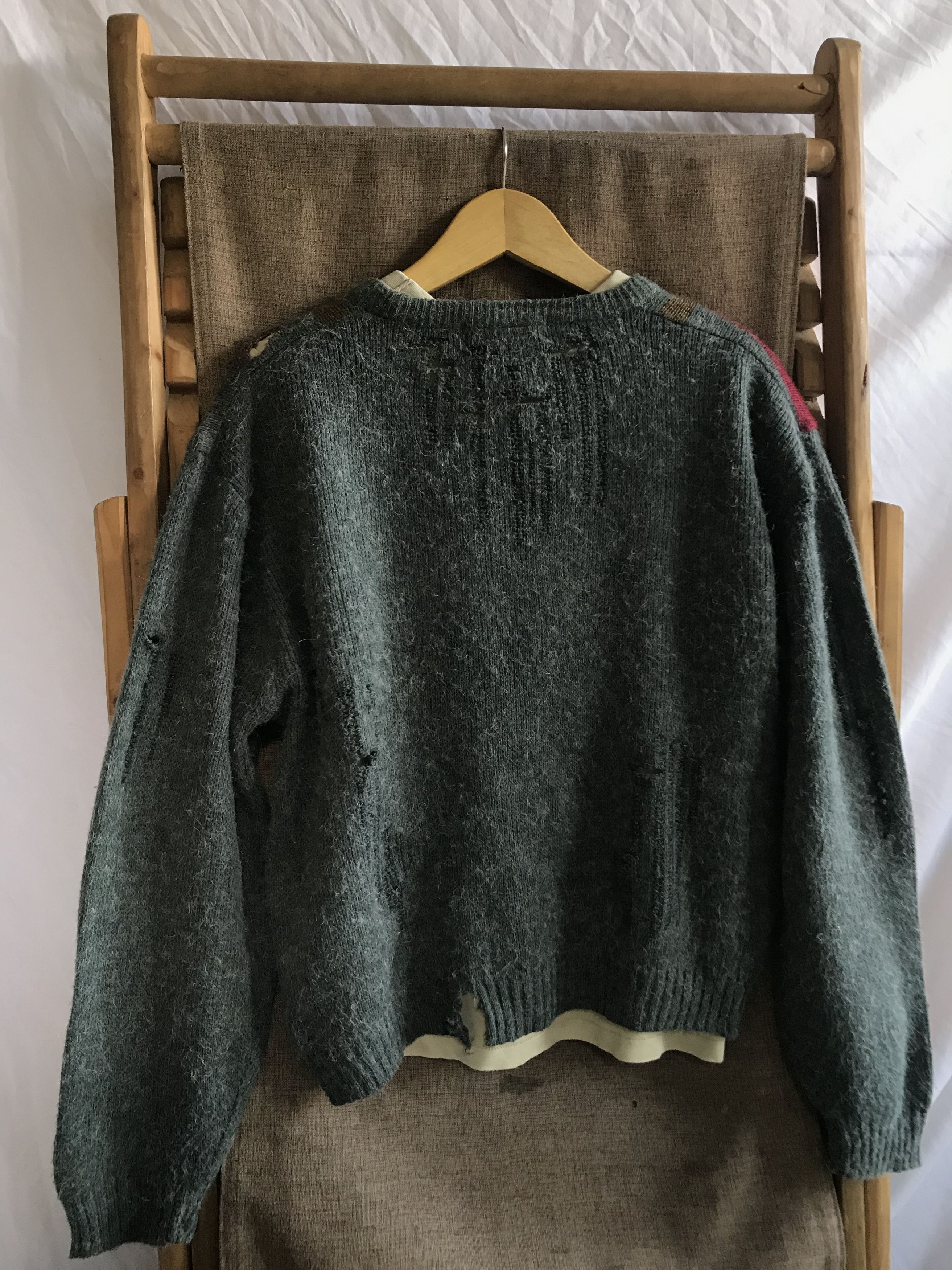 Japanese Brand 📦NEEDGONE📦 Kosugi Japanese Distressed Knitted Mohair Size US M / EU 48-50 / 2 - 6 Thumbnail