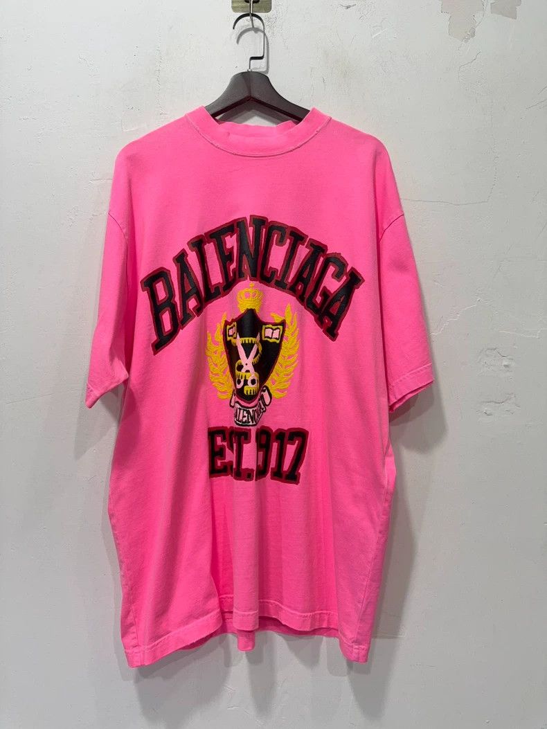 Balenciaga Balenciaga Pink short-sleeved T-shirt Size US S / EU 44-46 / 1 - 1 Thumbnail