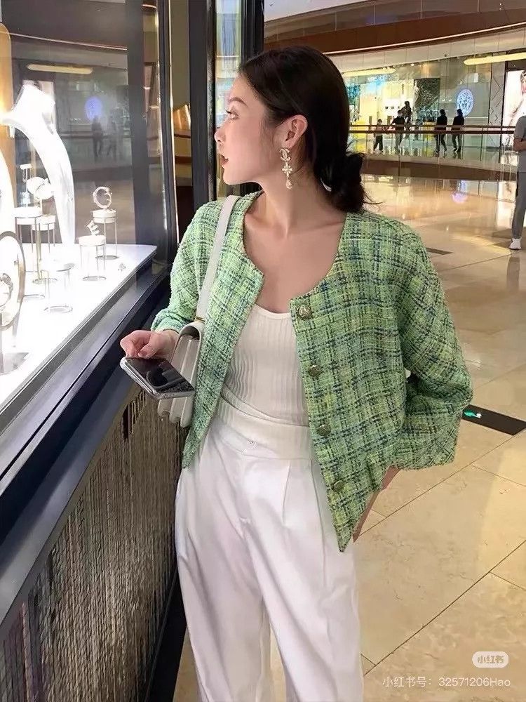 Chanel Chanel 19s Beach Series Avocado Green Cloak Coat Size XS / US 0-2 / IT 36-38 - 8 Thumbnail