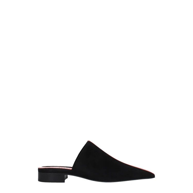 Salvatore Ferragamo o1s1rm0724 Selestina Leather Mules in Black/Red Size US 5.5 / IT 35.5 - 1 Thumbnail