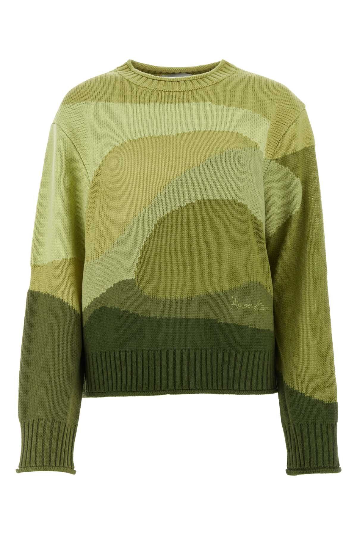 image of House Of Sunny Multicolor Acrylic The Eden Landscape Sweater, Women's (Size XS)