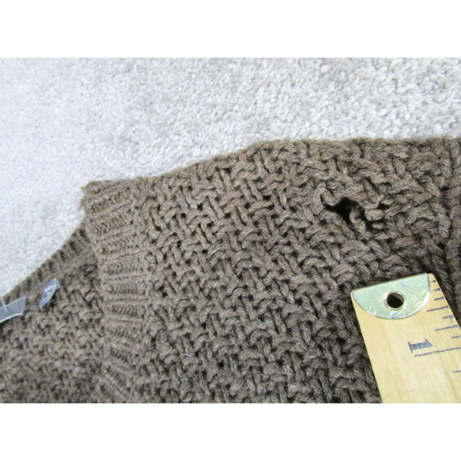 Vince Vince Sweater Womens Small Brown Cable Knit Pullover Size S / US 4 / IT 40 - 6 Thumbnail