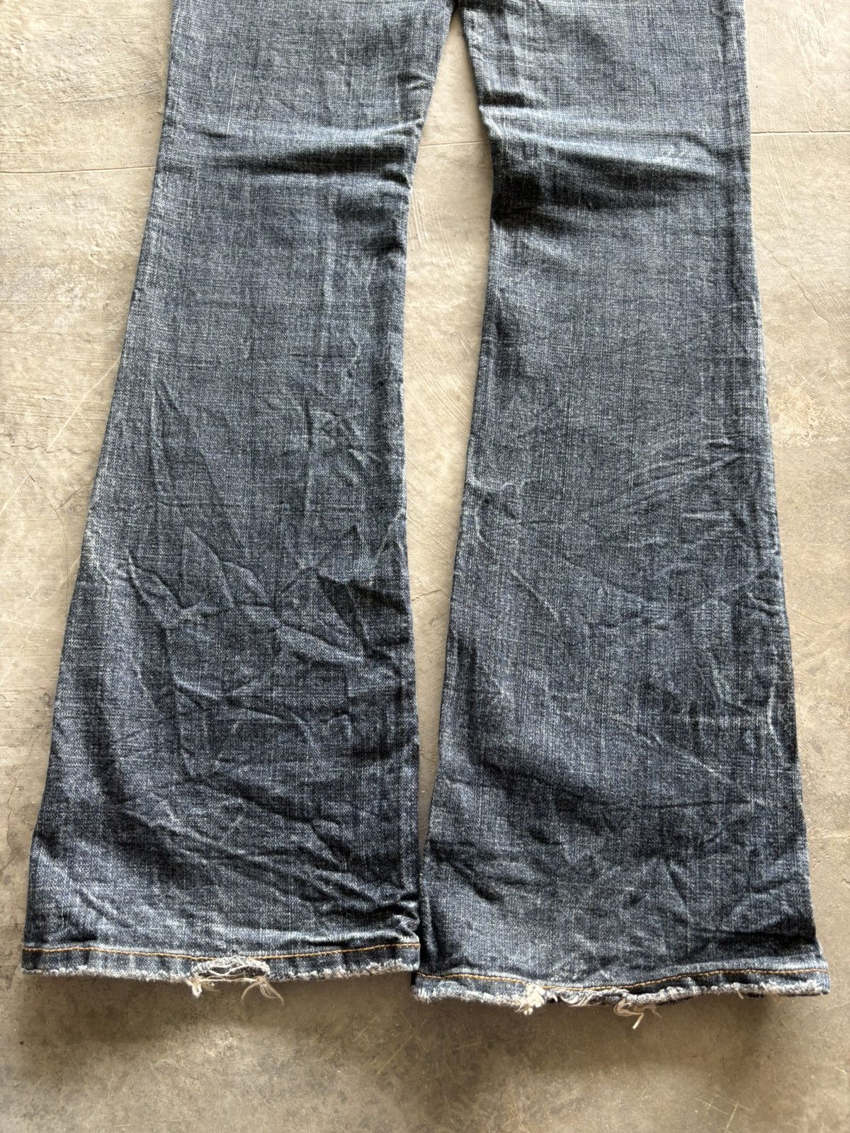 Japanese Brand sick flared maraxia japanese punk grunge flower backpocket Size 31" - 17 Thumbnail