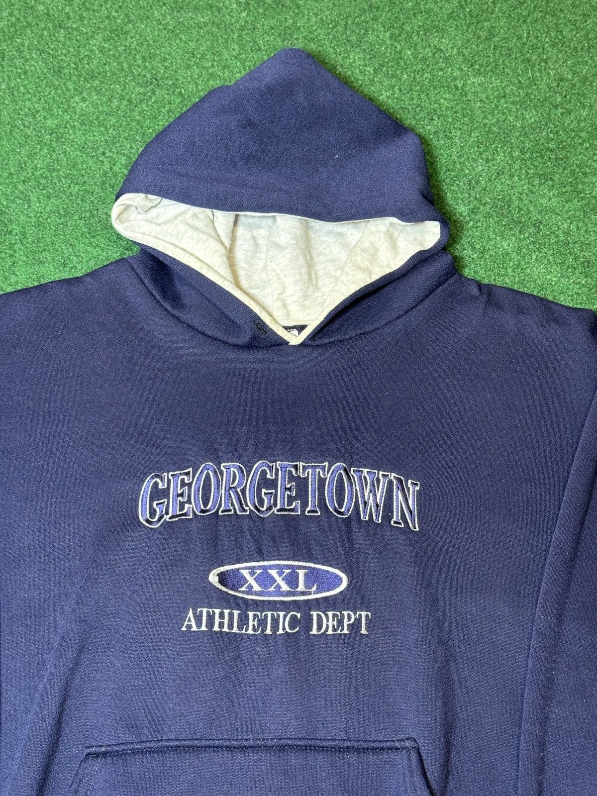 Vintage Vintage 80s 90s Georgetown Athletic Dept Collegiate Hoodie Size US L / EU 52-54 / 3 - 2 Thumbnail
