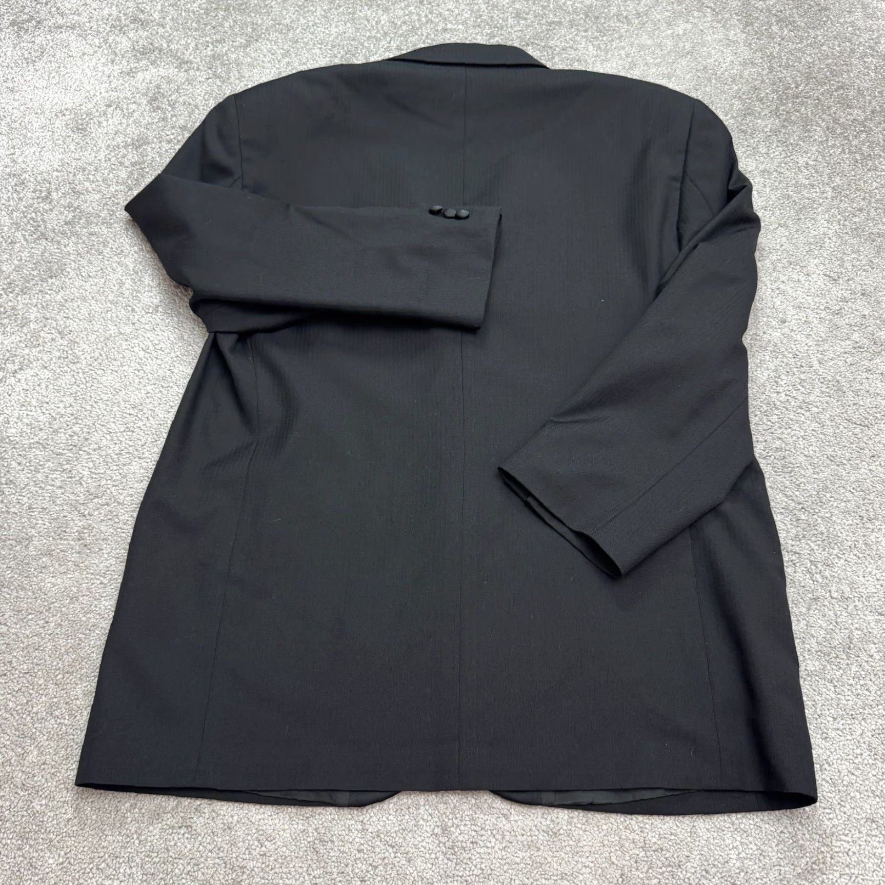 Vintage VINTAGE Guabello Blazer Jacket Mens 44R Black Wool Three-Button Notch Lapel Single-Breasted 3-Button 46 Chest Italy Classic Designer Size 44R - 2 Thumbnail
