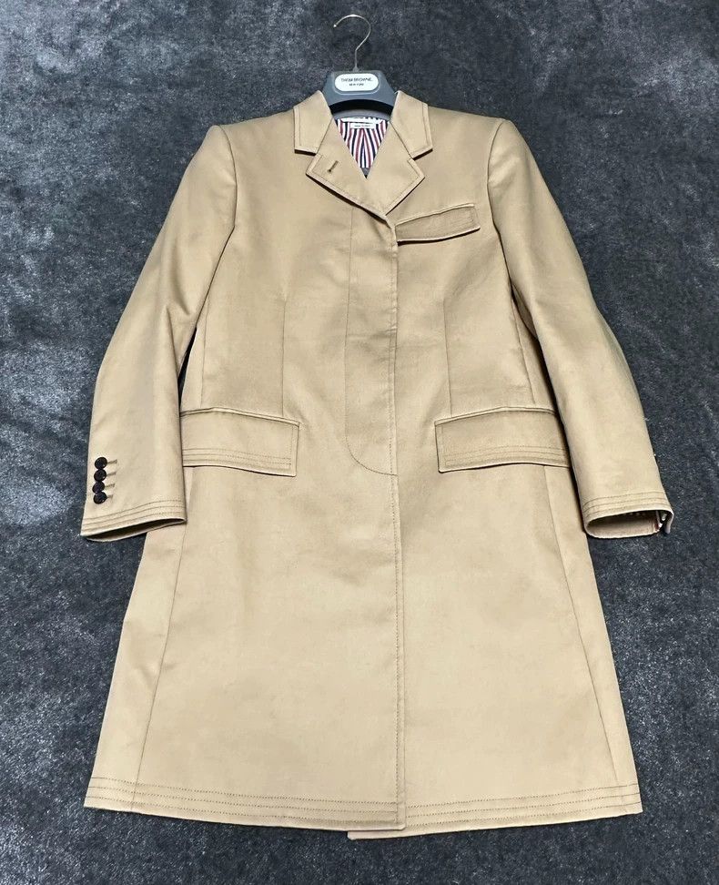 Thom Browne Thom Browne Kaki cotton cloth windbreaker jacket overcoat Size M / US 6-8 / IT 42-44 - 1 Thumbnail