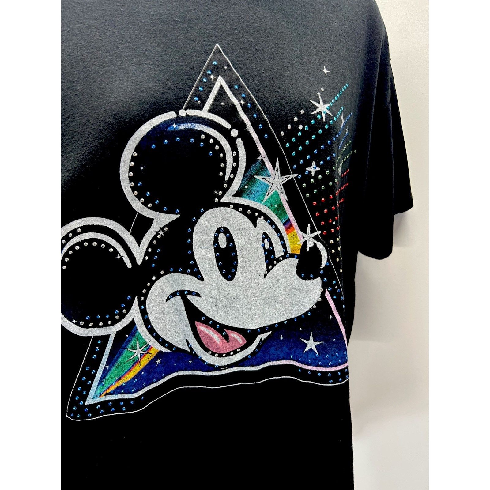 Disney Mickey Mouse Rhinestone T-shirt Disney XL (15/17) Black. Size XL / US 12-14 / IT 48-50 - 2 Thumbnail