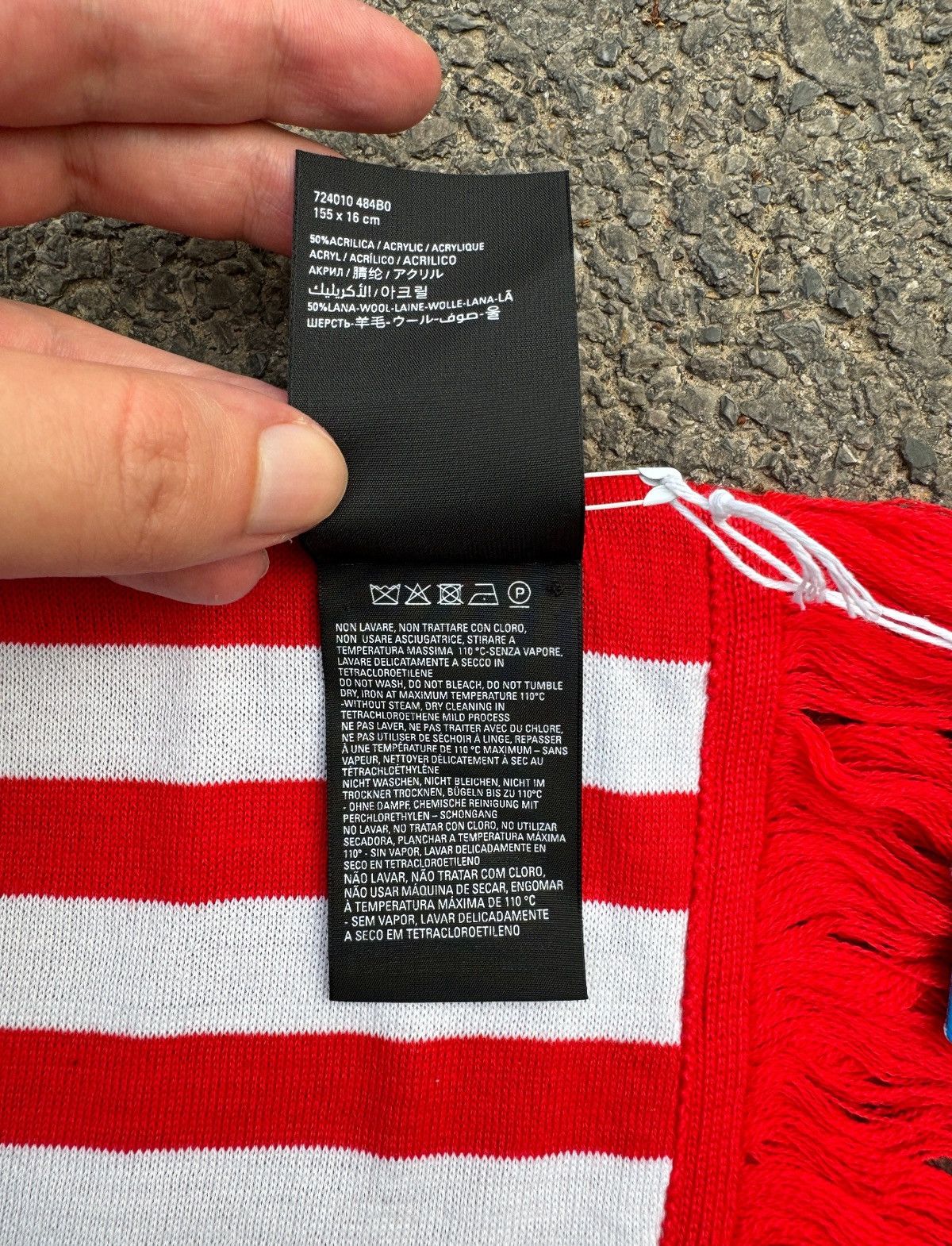 Balenciaga Balenciaga Adidas Soccer Logo Scarf Red Size ONE SIZE - 7 Thumbnail