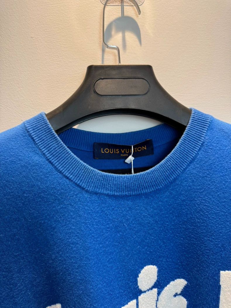 Louis Vuitton Louis Vuitton Blue slogan short sleeve Size US L / EU 52-54 / 3 - 3 Thumbnail