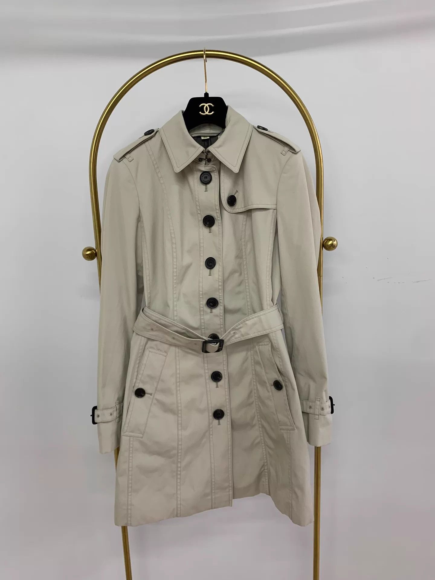 Burberry Burberry Apricot Trench Coat UK8 New Size S / US 4 / IT 40 - 1 Thumbnail