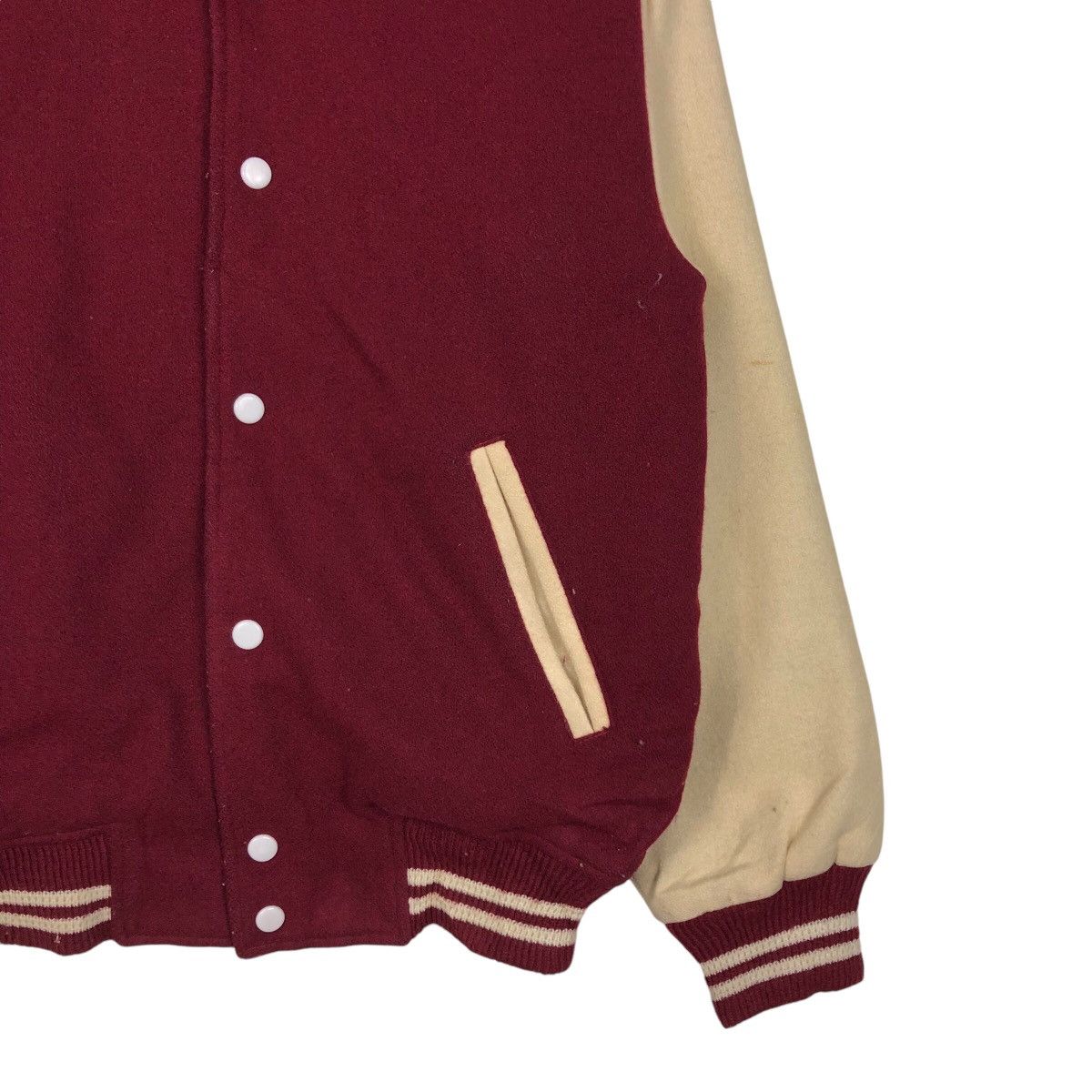 Japanese Brand × Vintage 📌Vintage Varsity Jacket Unknown Brand Issey Miyake Size US M / EU 48-50 / 2 - 6 Thumbnail