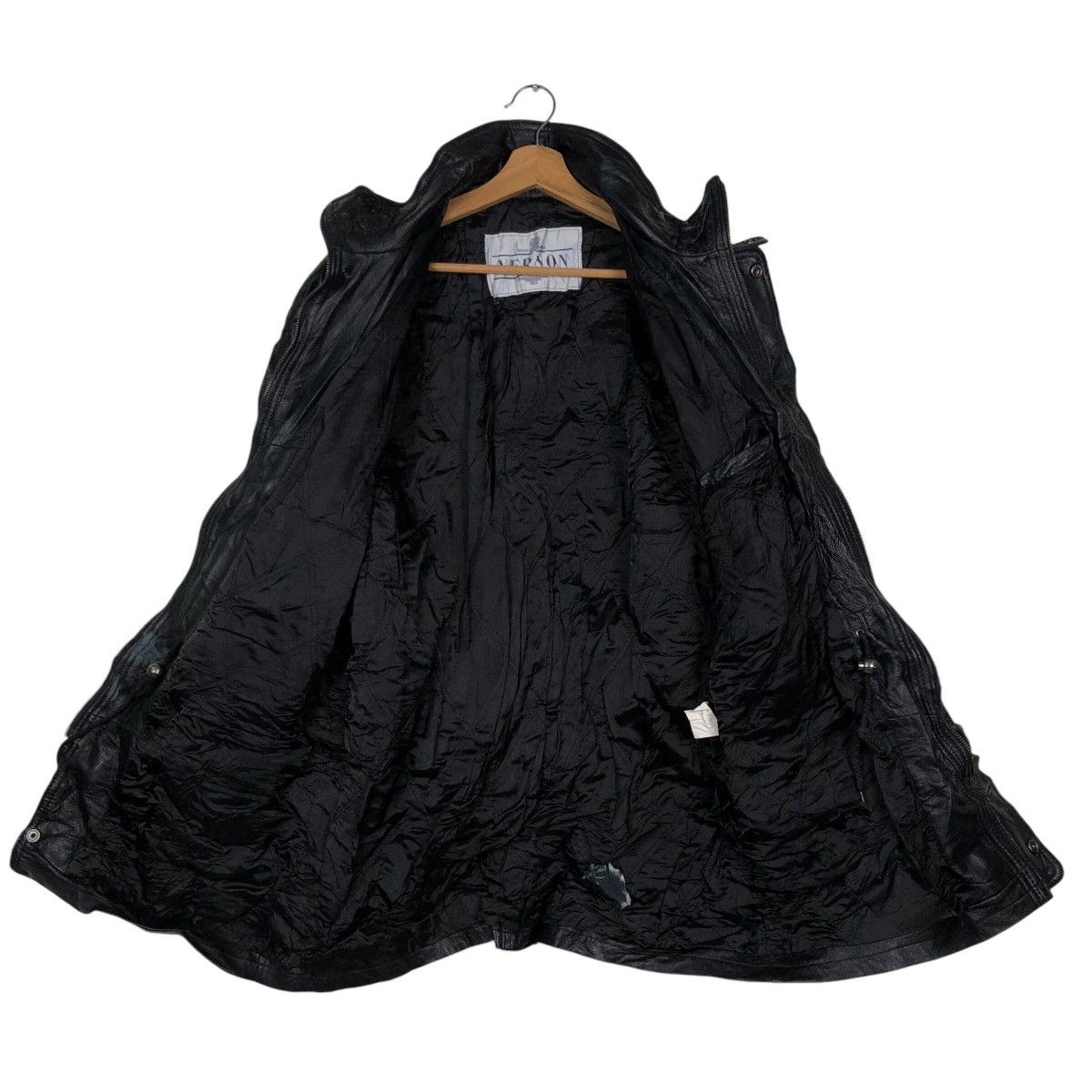 Japanese Brand 📌Vintage Biker Genuine Leather Jacket Vernon Issey Miyake Size US L / EU 52-54 / 3 - 14 Thumbnail
