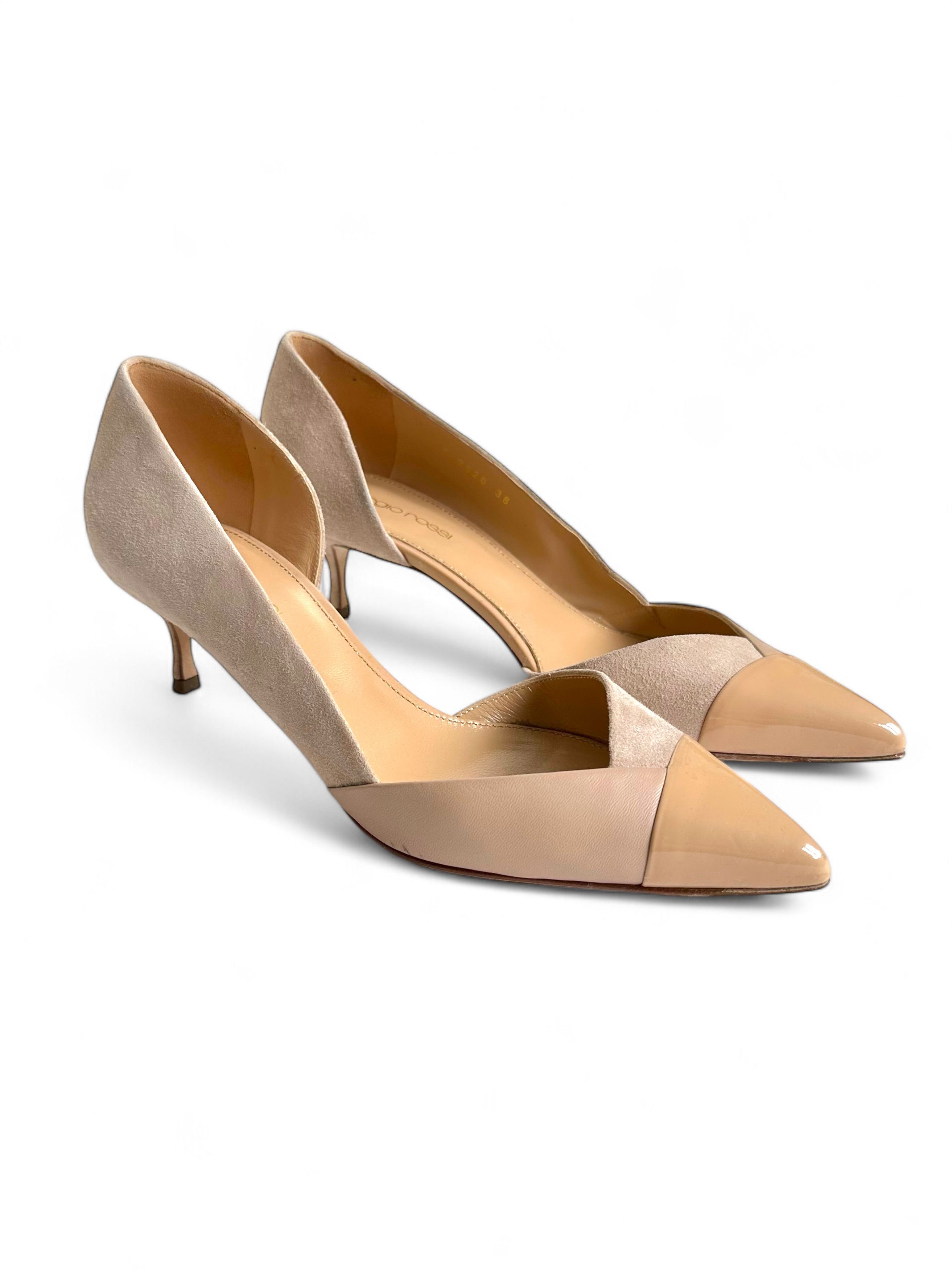 Sergio Rossi Sergio Rossi Seude Leather Heels eu38 Size US 8 / IT 38 - 1 Thumbnail