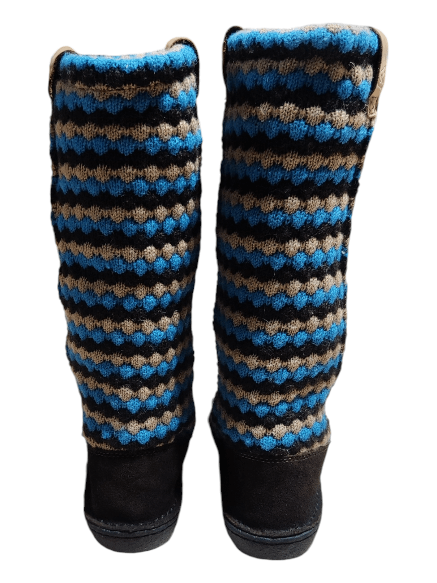 KEEN KEEN Auburn High Boots 8c Brown Suede Blue Tan Knit Upper Size US 7.5 / IT 37.5 - 7 Thumbnail