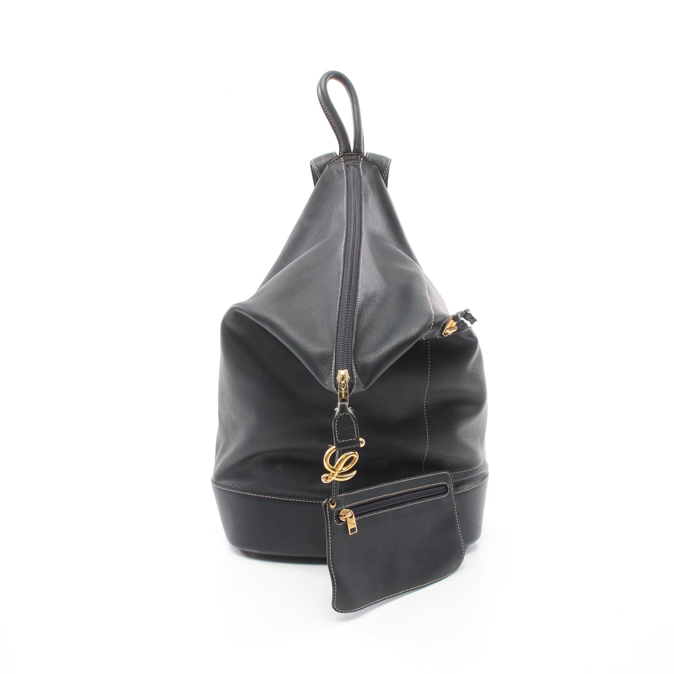 image of Loewe Anton Backpack Rucksack Leather Navy, Women's