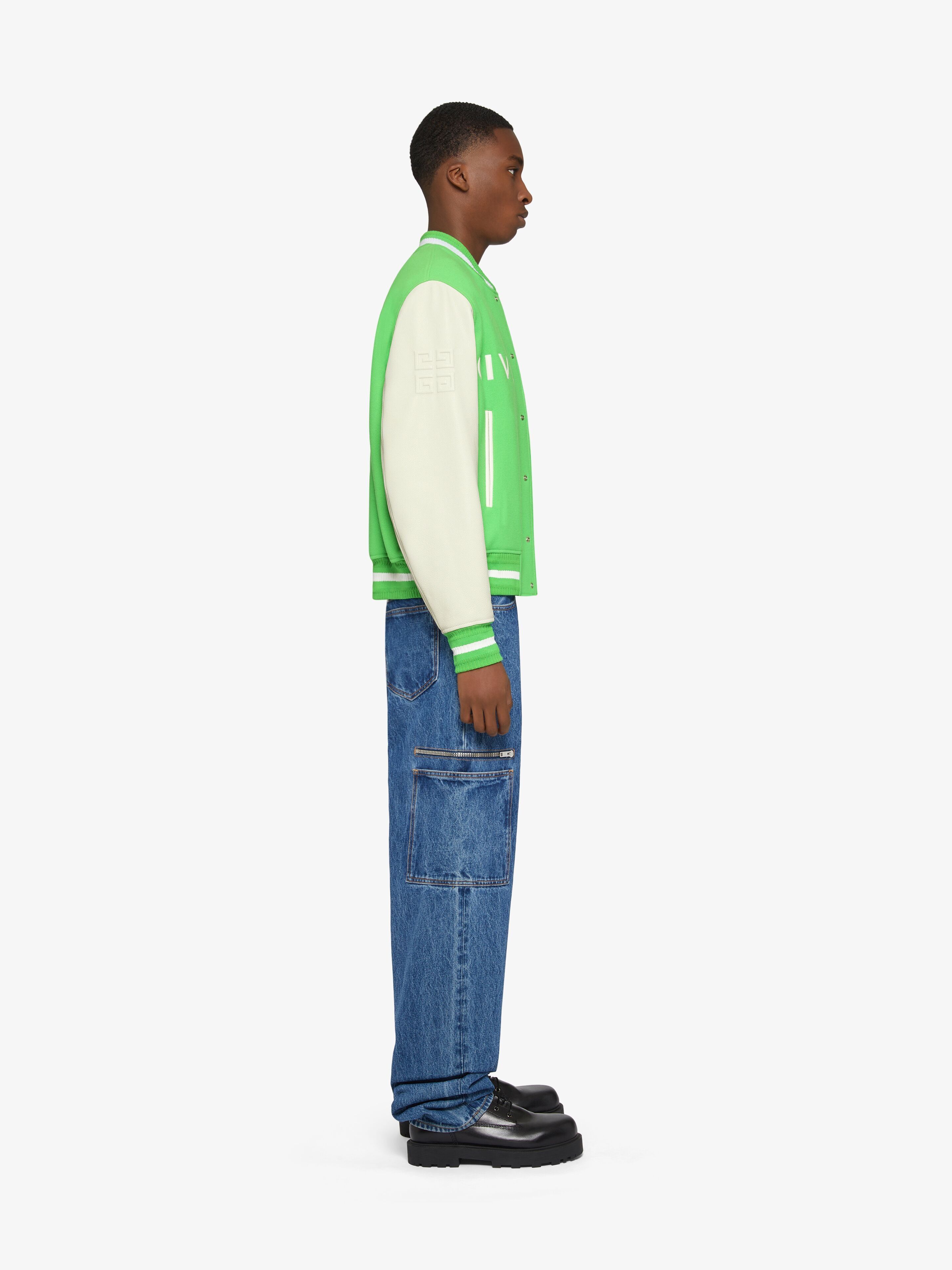 Givenchy o1w1db10325 Mix Material Varsity in Bright Green Size US XS / EU 42 / 0 - 4 Thumbnail