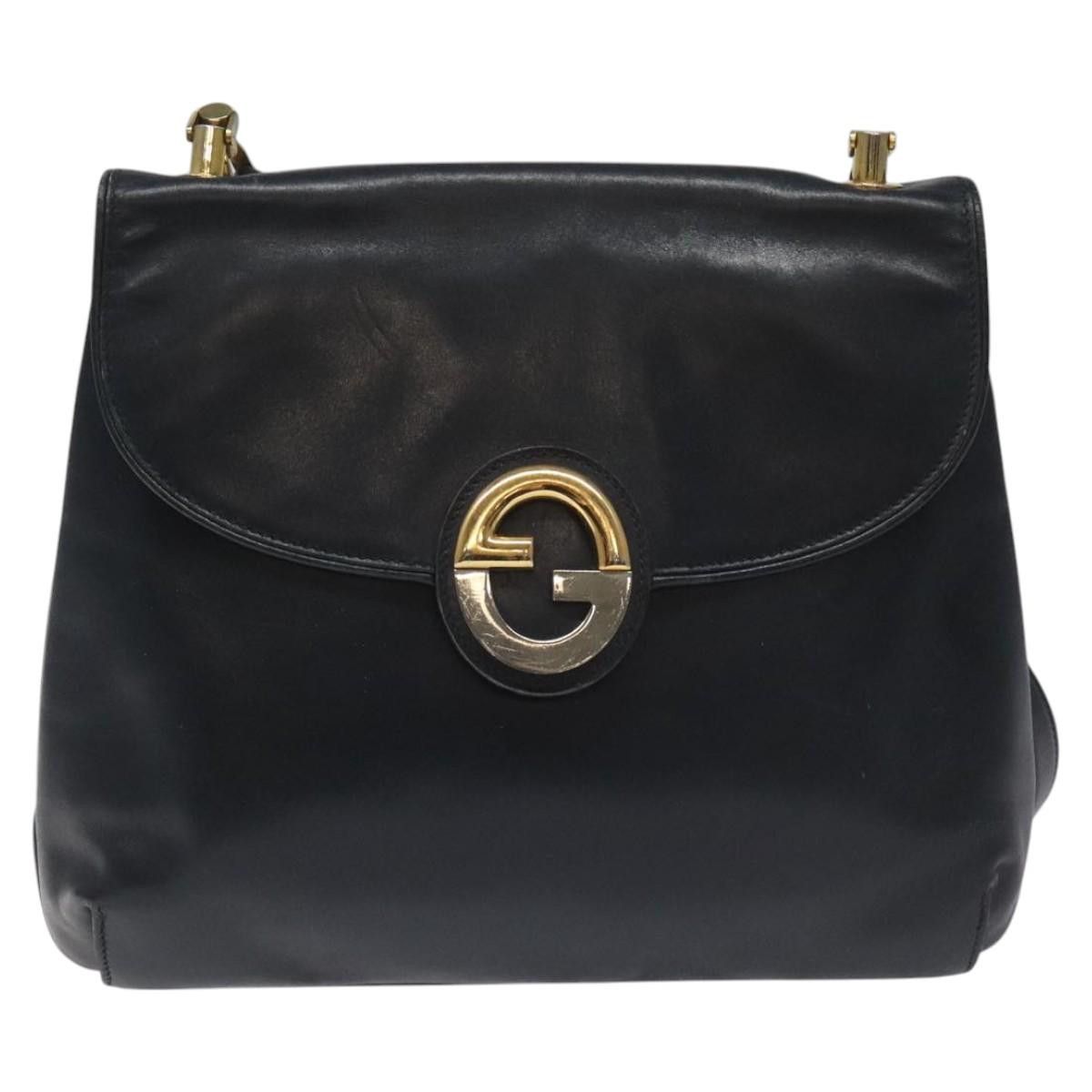 Gucci GUCCI Shoulder Bag Leather Navy Gold Size ONE SIZE - 13 Thumbnail