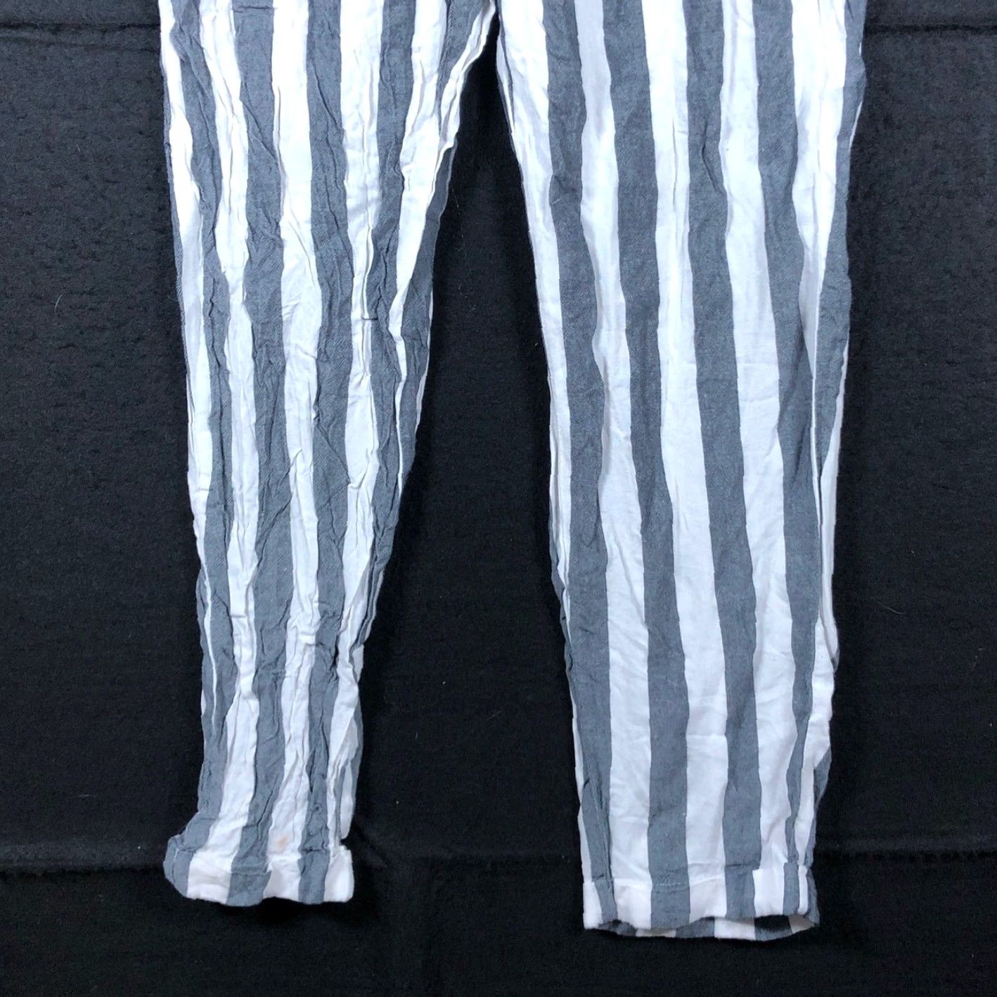 Vintage VINTAGE American Eagle Womens Pants White Blue Stripe Pull On Elastic Waist XS Size 26" / US 2 / IT 38 - 3 Thumbnail