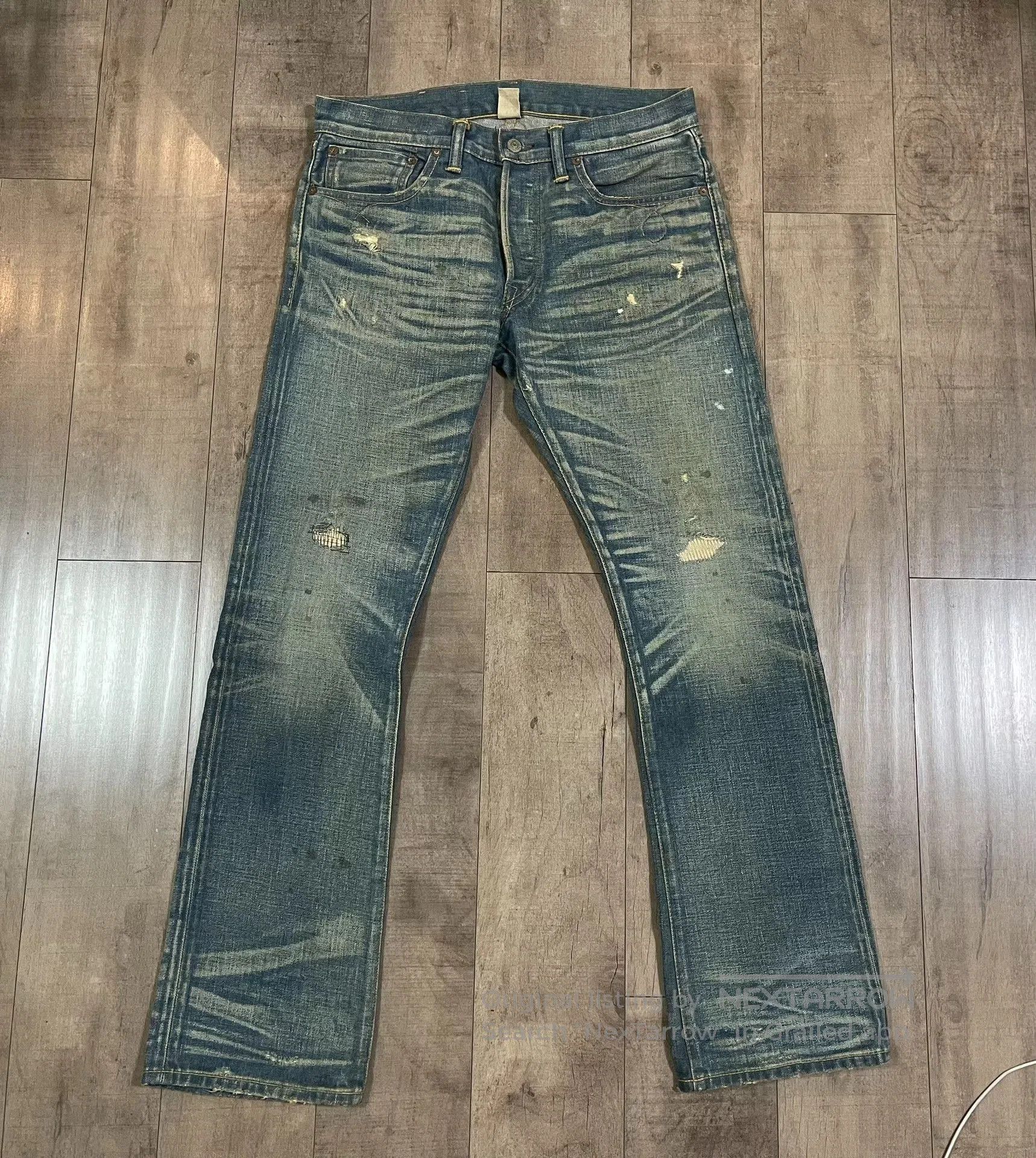 RRL Ralph Lauren RRL Distressed Washed Denim Jeans. Size US 32 / EU 48 - 1 Thumbnail