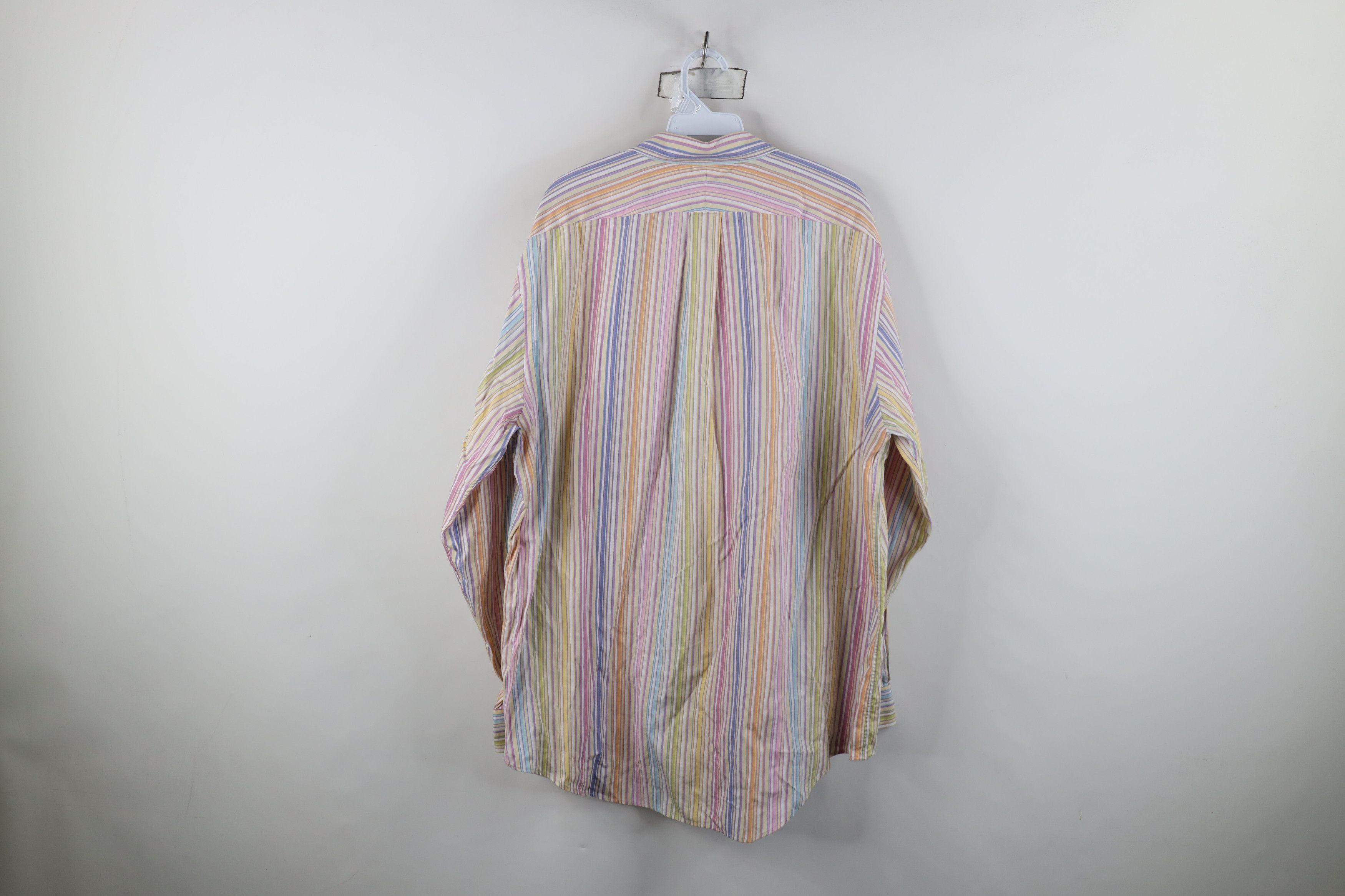 Lands' End Vintage Lands End Striped Pinpoint Oxford Button Down Shirt Size US L / EU 52-54 / 3 - 10 Thumbnail
