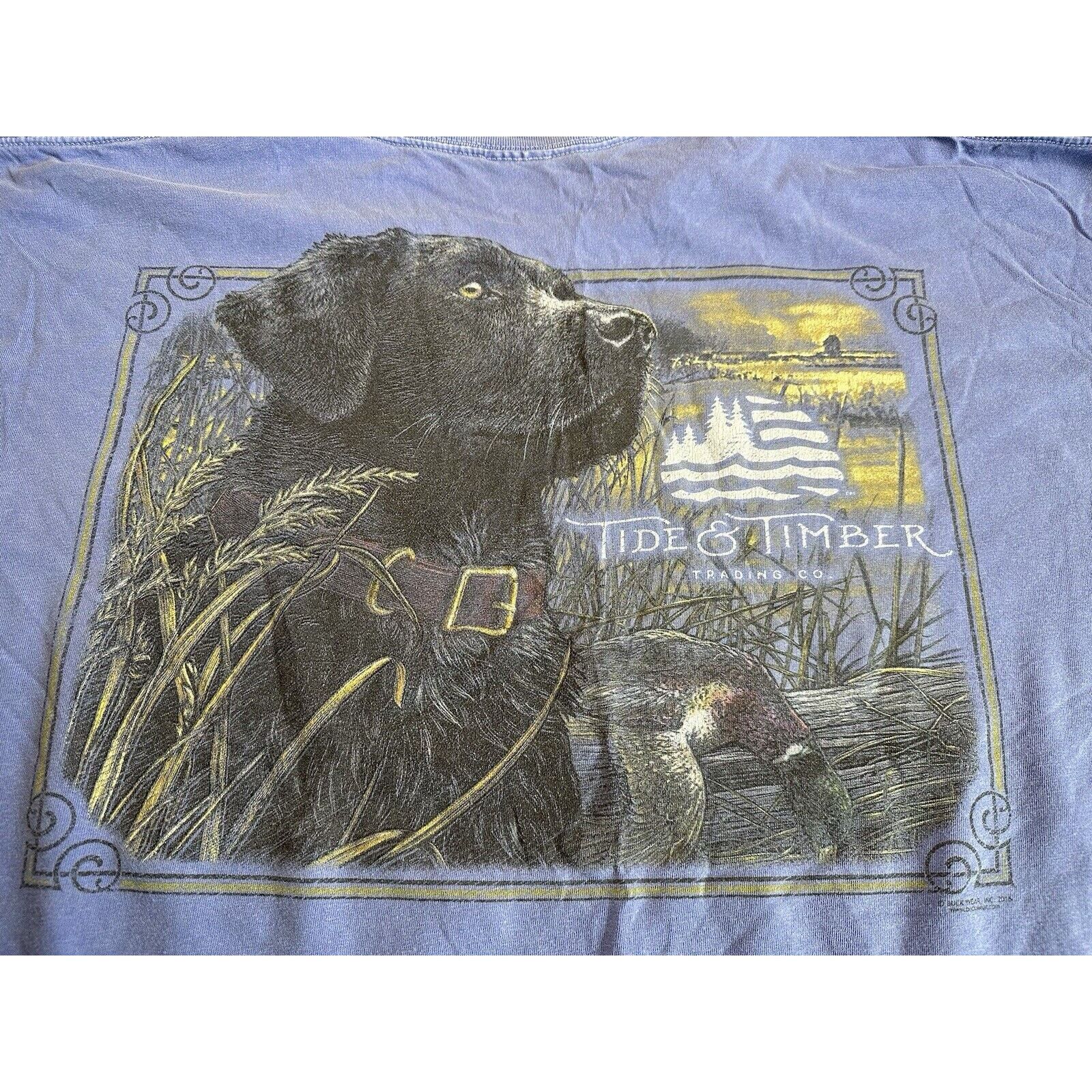 Other Tide & Timber Blue TShirt Black Dog Graphic Pocket XXL Size US XXL / EU 58 / 5 - 2 Thumbnail