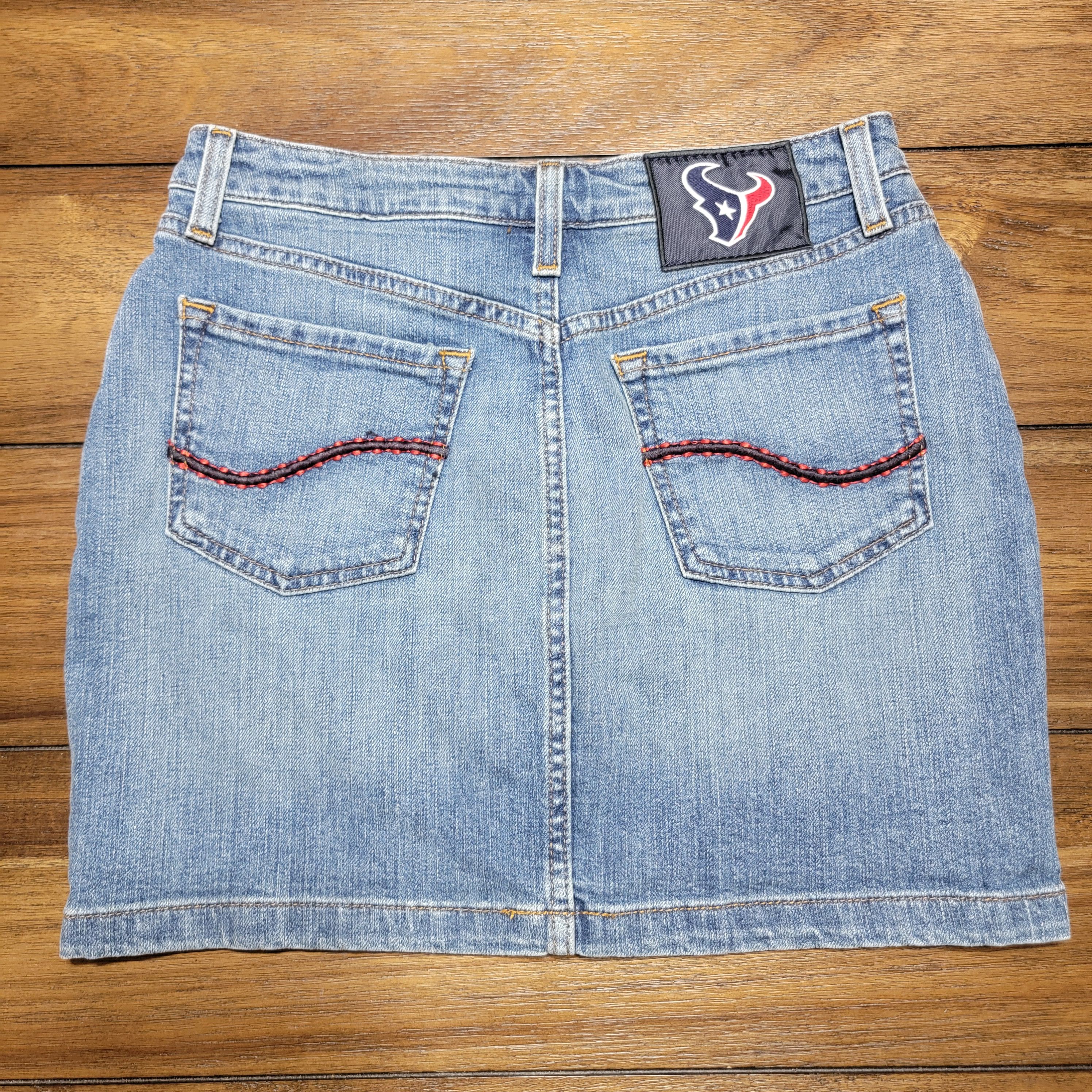 NFL NFL Team Apparel Houston Texans Denim Mini Skirt - Size 2 Size 27" / US 4 / IT 40 - 3 Thumbnail