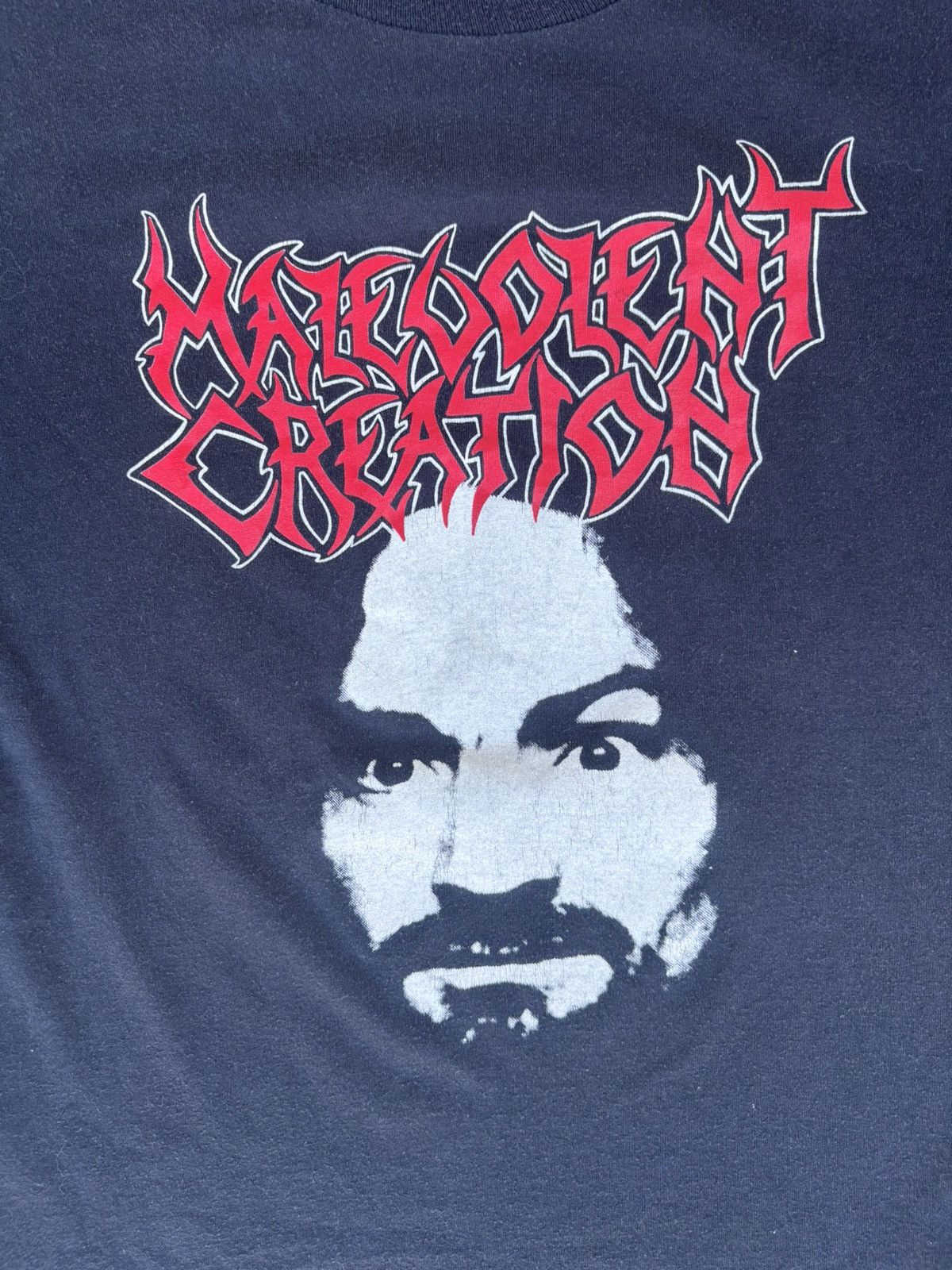 Vintage 90s Malevolent Creation Charles Manson T Shirt