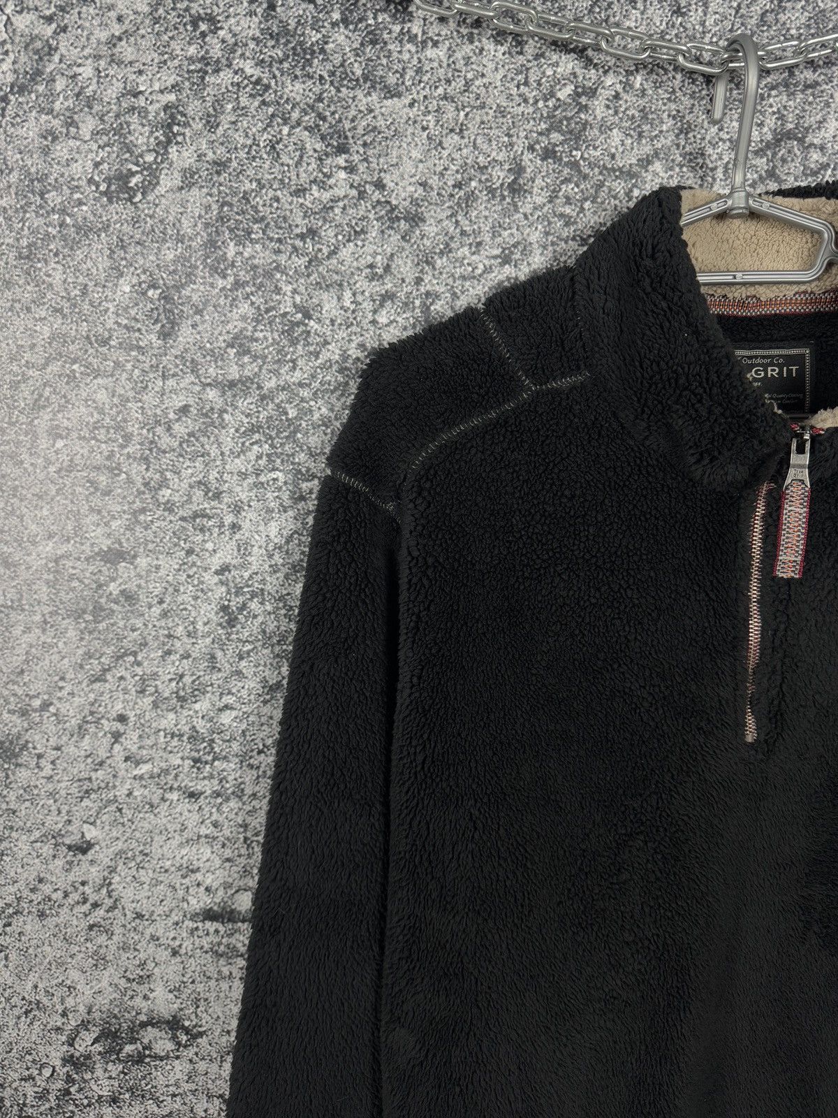 Vintage True Grit 1/4 Zip Deep Pile Fleece Jacket American Outdoor Size US L / EU 52-54 / 3 - 3 Thumbnail