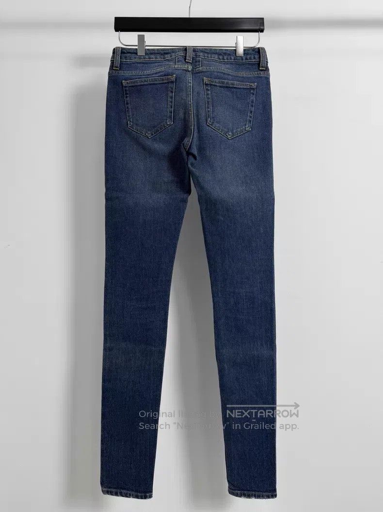 Saint Laurent Paris Saint Laurent Paris Deep Blue Cat's Whisker Washed Denim P Size US 27 - 2 Thumbnail