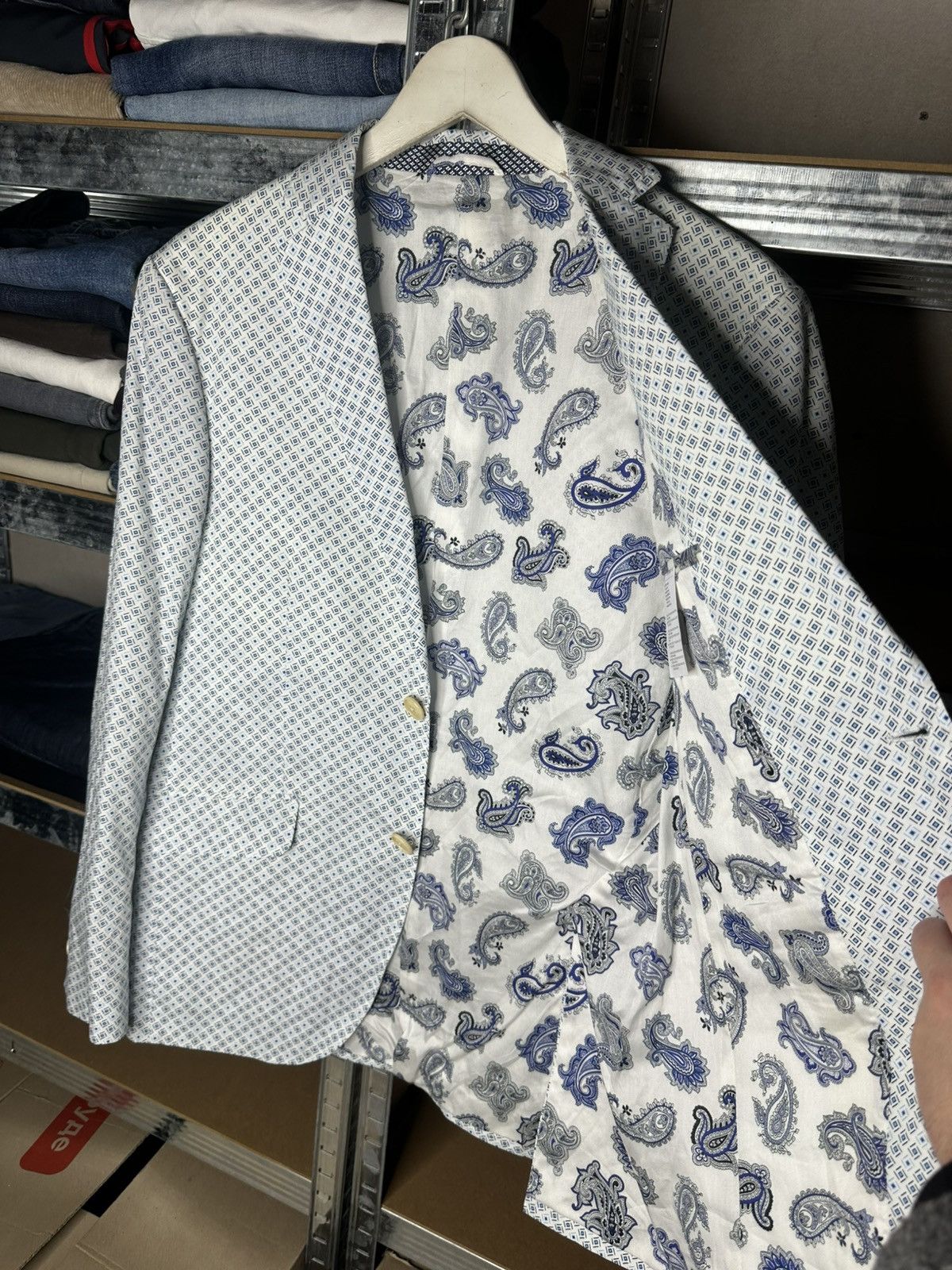 Etro Etro Superleggera Blazer Jacket 48 IT Geometric Print Size 48R - 3 Thumbnail