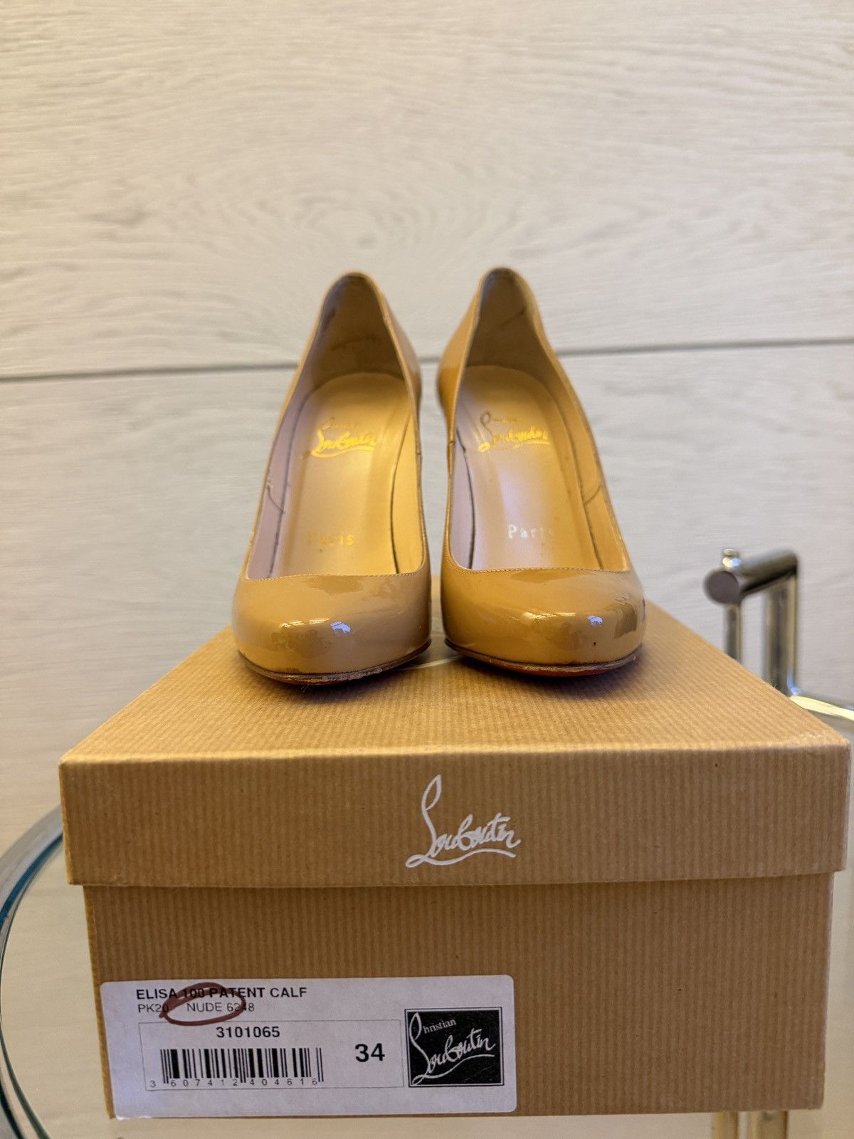 Christian Louboutin Christian Louboutin Elisa 100 patent calf heels Size US 4 / IT 34 - 3 Thumbnail