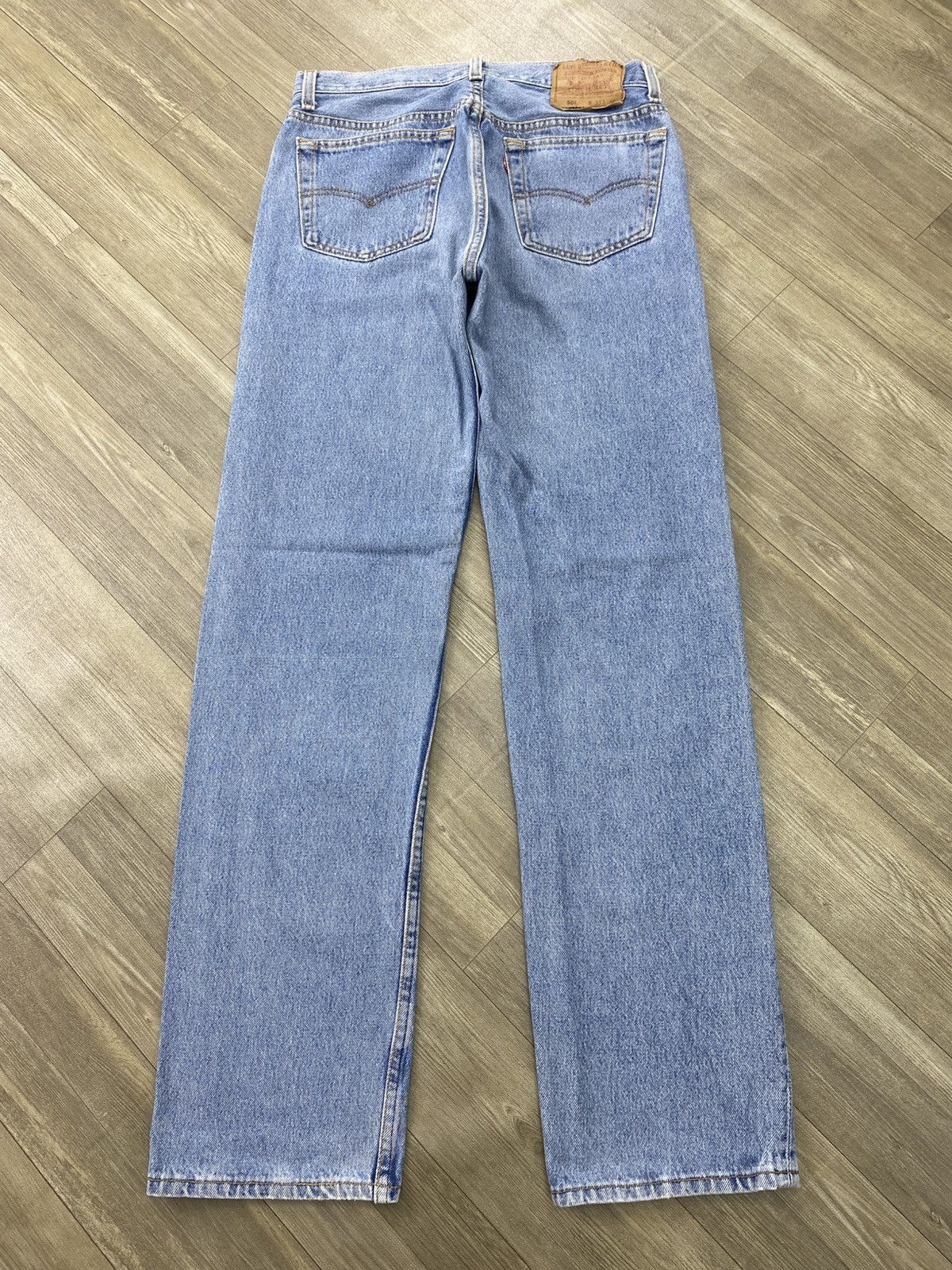 Levi's Vintage Clothing 🇺🇸1990s Vintage Levis 501 USA Straight 33x36 Light Blue Jeans Size US 30 / EU 46 - 14 Thumbnail
