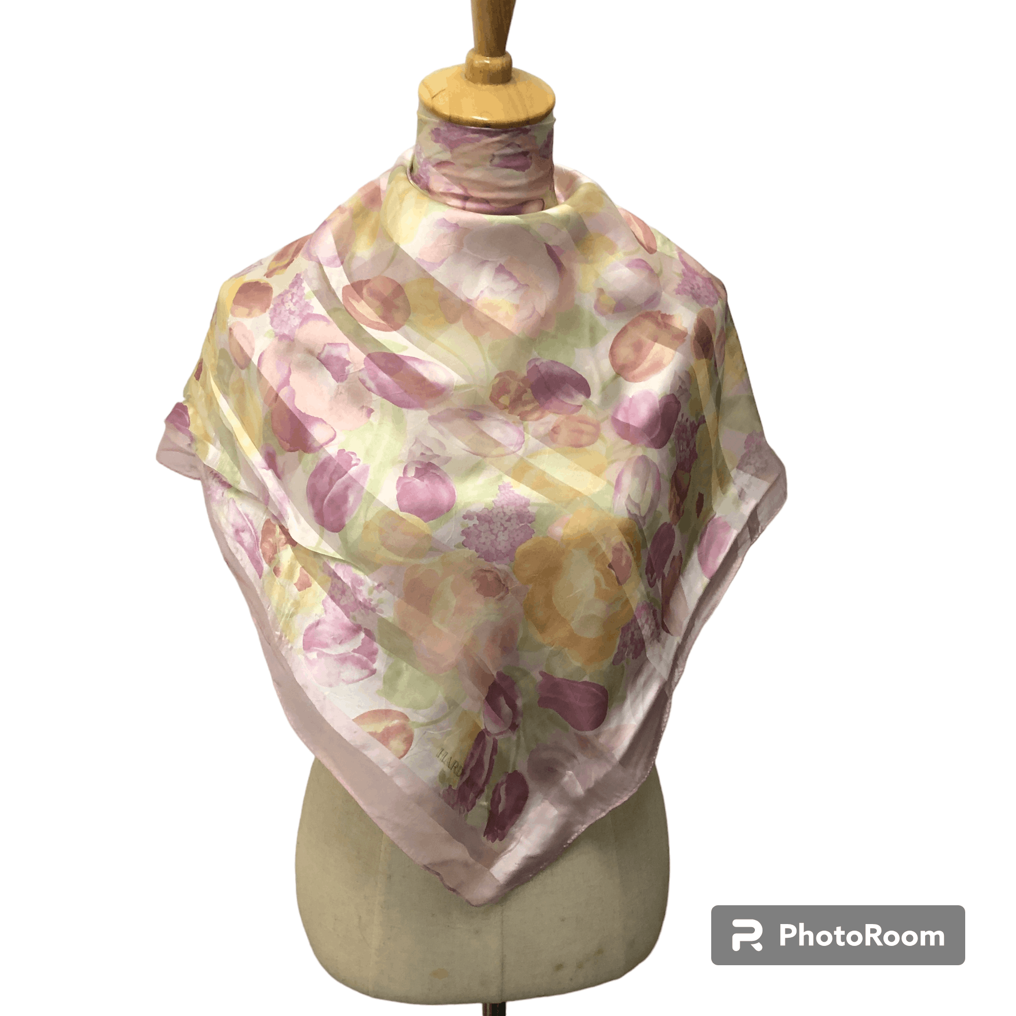 Hardy Amies Hardy Amies Floral Silk Scarf M1079 Size ONE SIZE - 1 Thumbnail