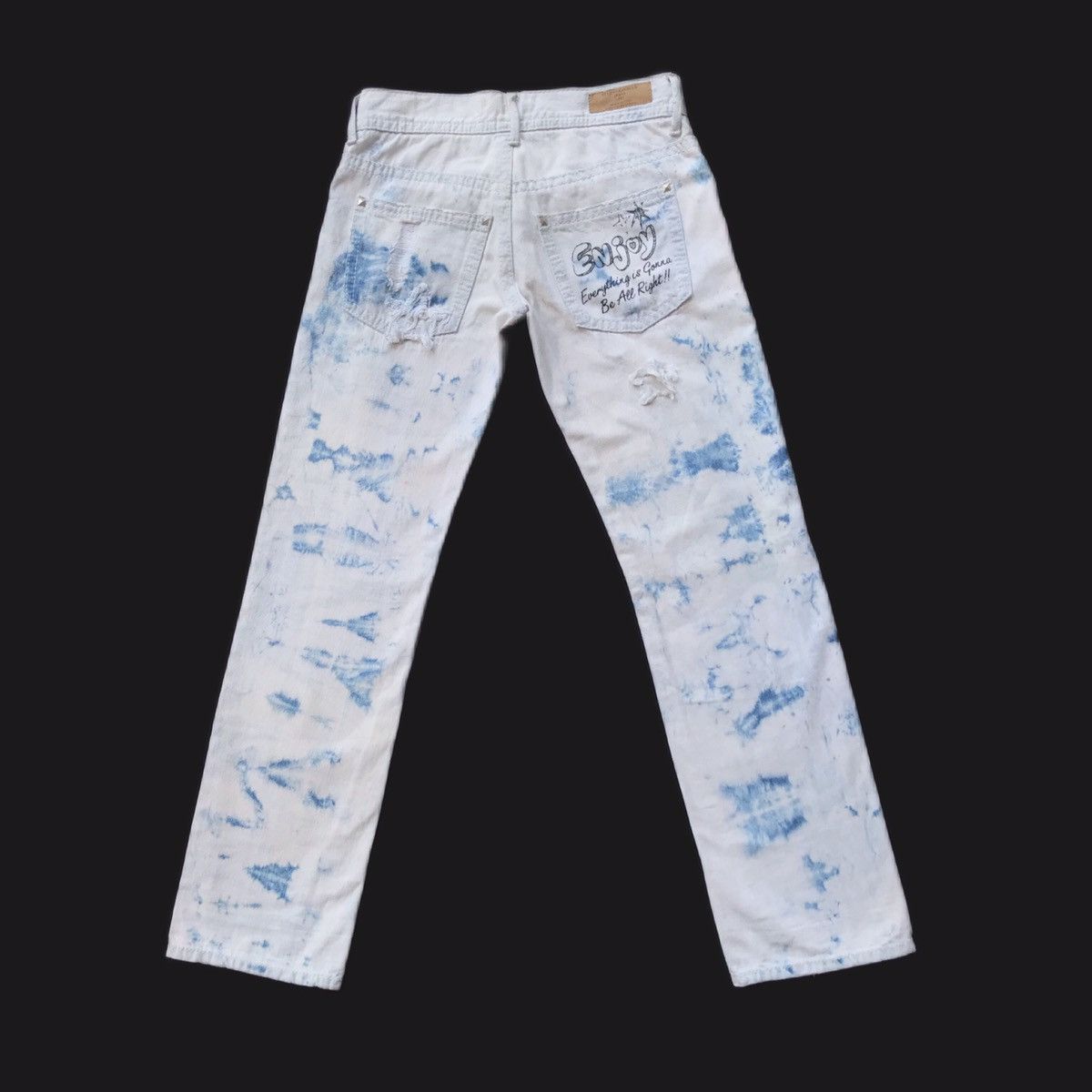 Japanese Brand Blue Moon Blue Tie Dye Distressed Denim/Jeans Size US 30 / EU 46 - 2 Thumbnail