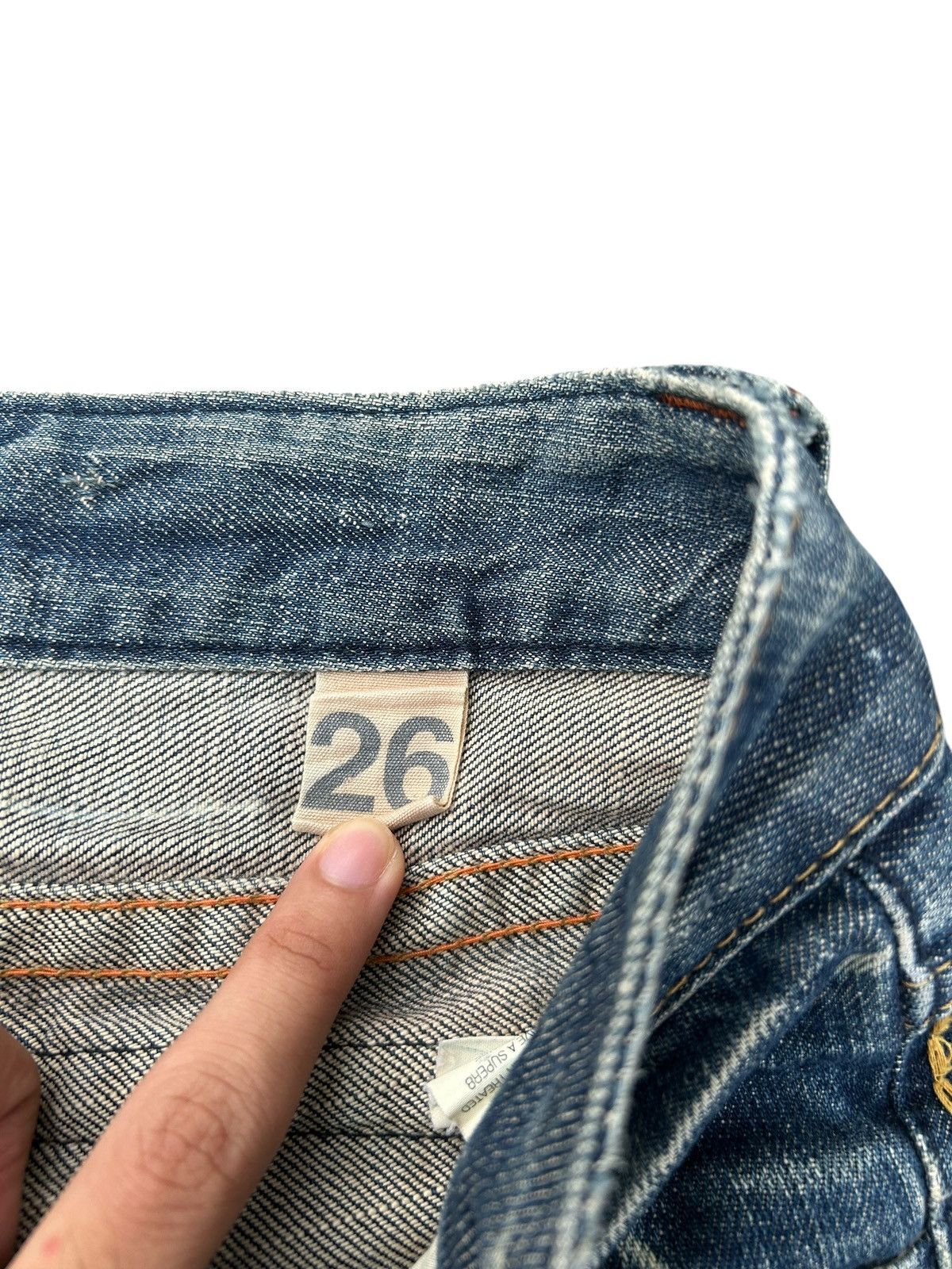 Kapital Flare Yoshitomo Nara Lolita Distressed Denim Jeans Size US 30 / EU 46 - 15 Thumbnail