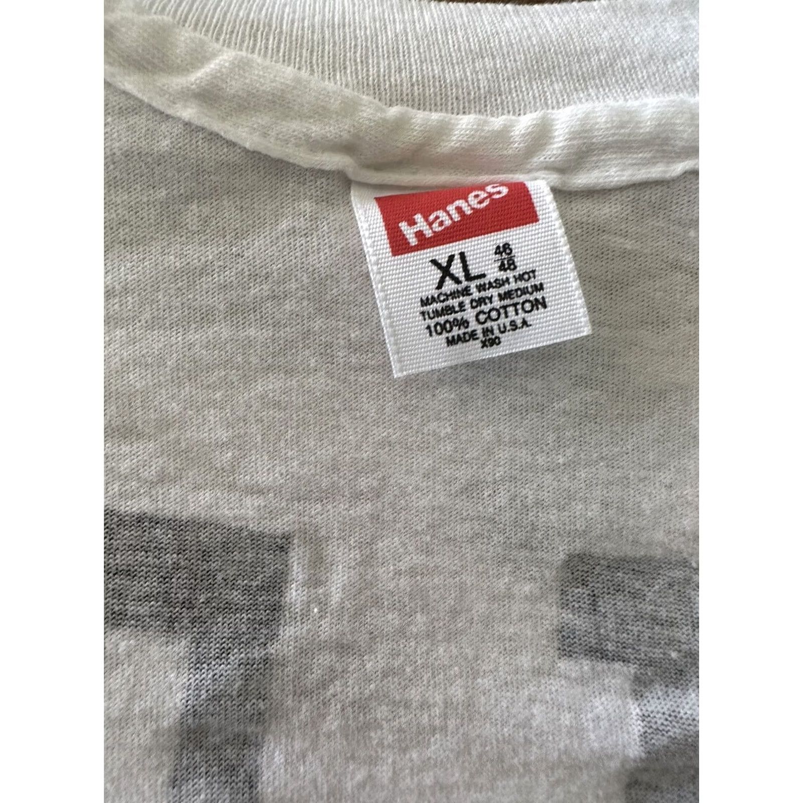Hanes VINTAGE Eric Clapton Journeyman World Tour Rock T Shirt XL White Hanes 1990s Unisex Adult Graphic Tee Short Sleeve Size US XL / EU 56 / 4 - 7 Thumbnail